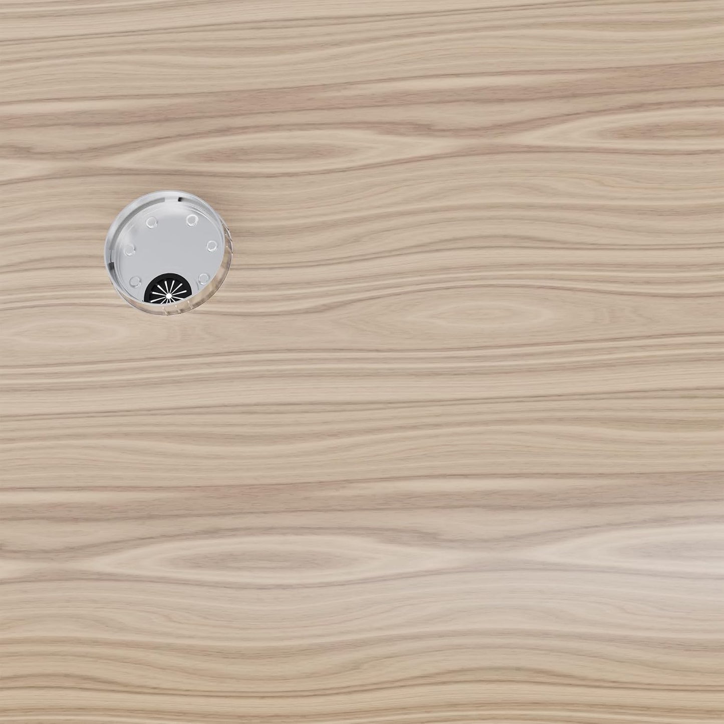 Desk Grommet 2-1/8 Inch 53mm, Zinc Alloy Computer Desk Wire Hole Cover, Office Desktop Cord Cable Hole Metal Ring, Brushed Silver