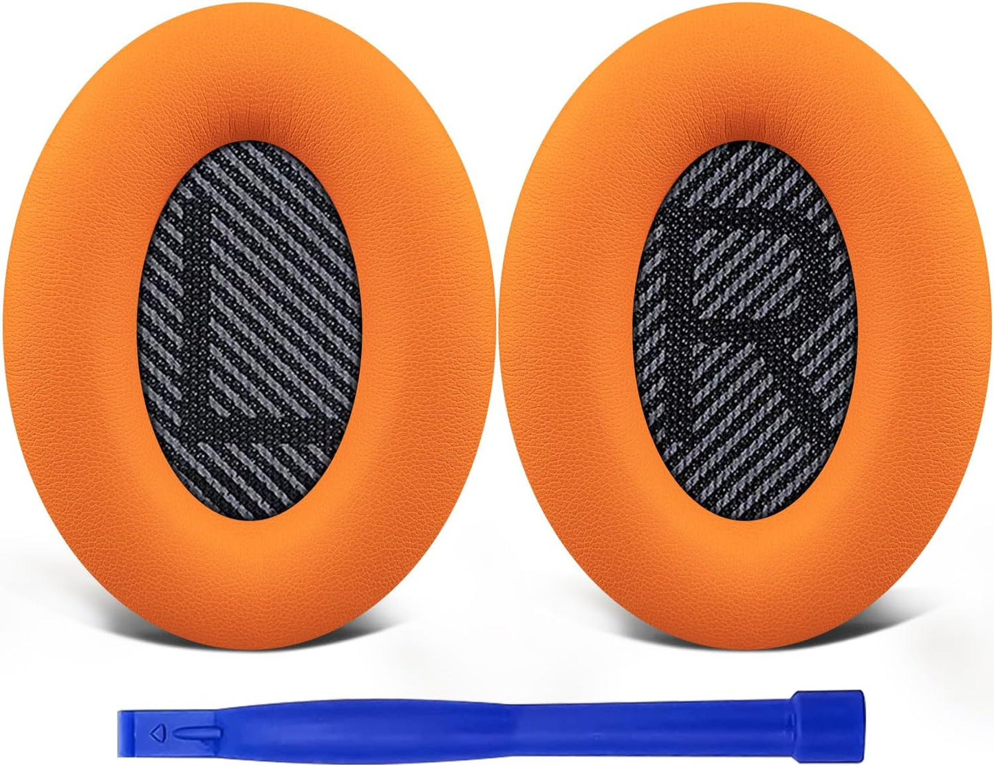 SoloWIT Replacement Earpads Cushions for Bose QuietComfort 35 (QC35) & Quiet Comfort 35 II (QC35 ii) Headphones, Ear Pads with Softer Leather, Noise Isolation Foam, Added Thickness (Orange)