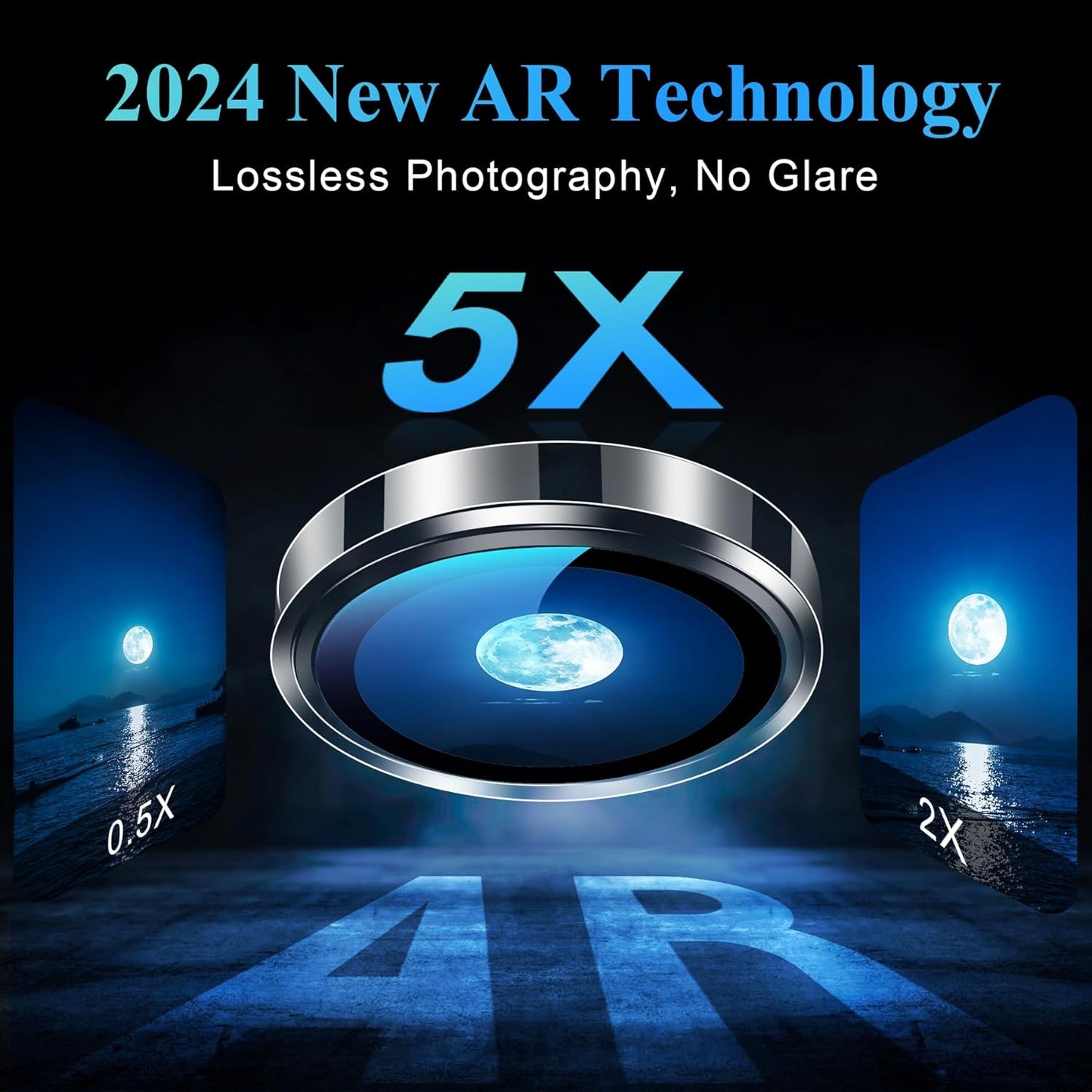 YWXTW Camera Lens Protector for iPhone 16 Pro/iPhone 16 Pro Max, [1 Step Installation Tray] Tempered Glass Screen Protector Metal Individual Camera Cover Accessories Case Friendly (Clear-2Pack)