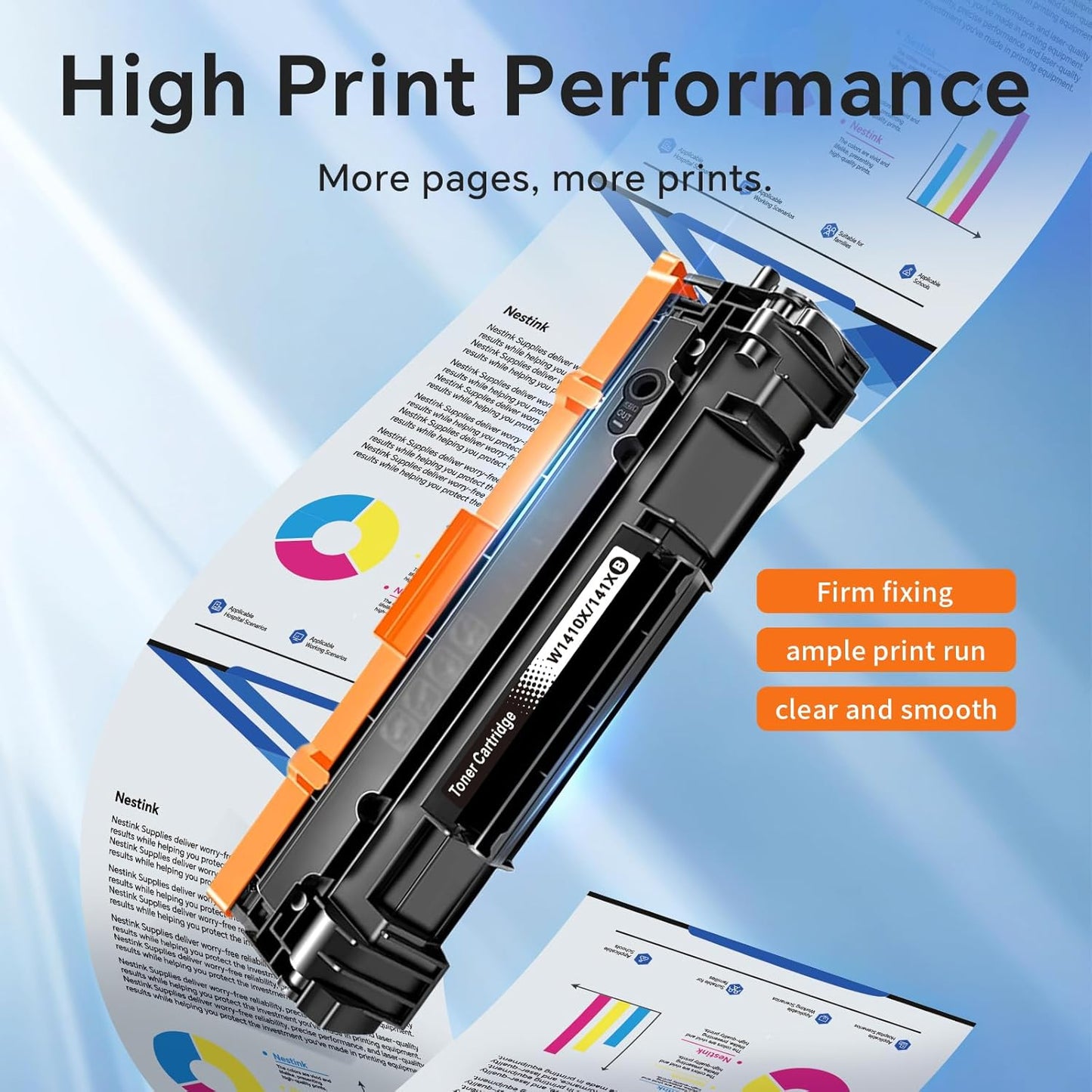 141X Compatible Toner Cartridge Replacement for HP 141X Black Toner Cartridge for HP W1410X 141A 141 Works with HP M110w, MFP M140w, MFP M139w Printers (2-Pack, with Chip)