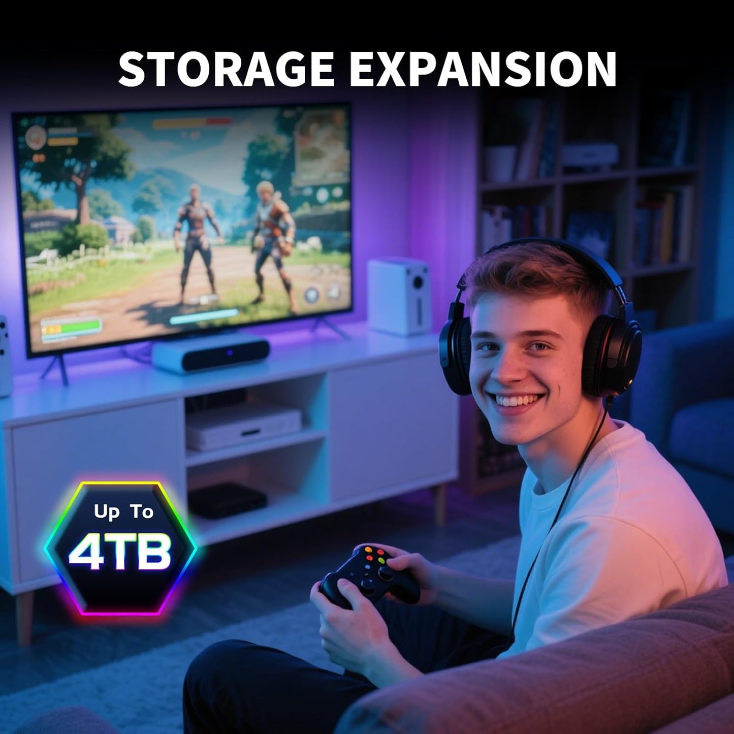 FX910 2TB M.2 NVMe SSD for PS5&PC, PCIe Gen4 2280 Gaming SSD with Heatsink, Up to 7300MB/s, Internal Solid State Drive