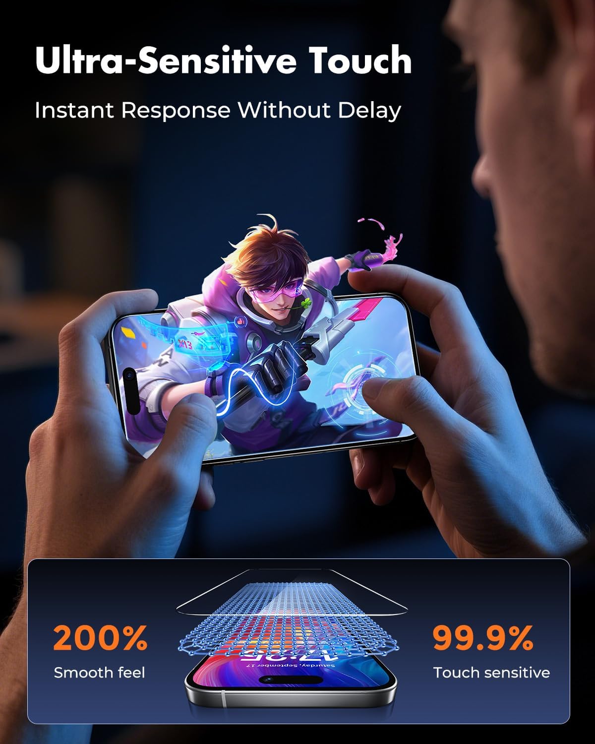 UNBREAKcable 2-Pack Screen Protector for iPhone 16 Pro, Double Shatterproof Tempered Glass [Easy Installation Frame] [9H Hardness] [99.99% HD Clear] [Case Friendly] for iPhone 6.3 inch