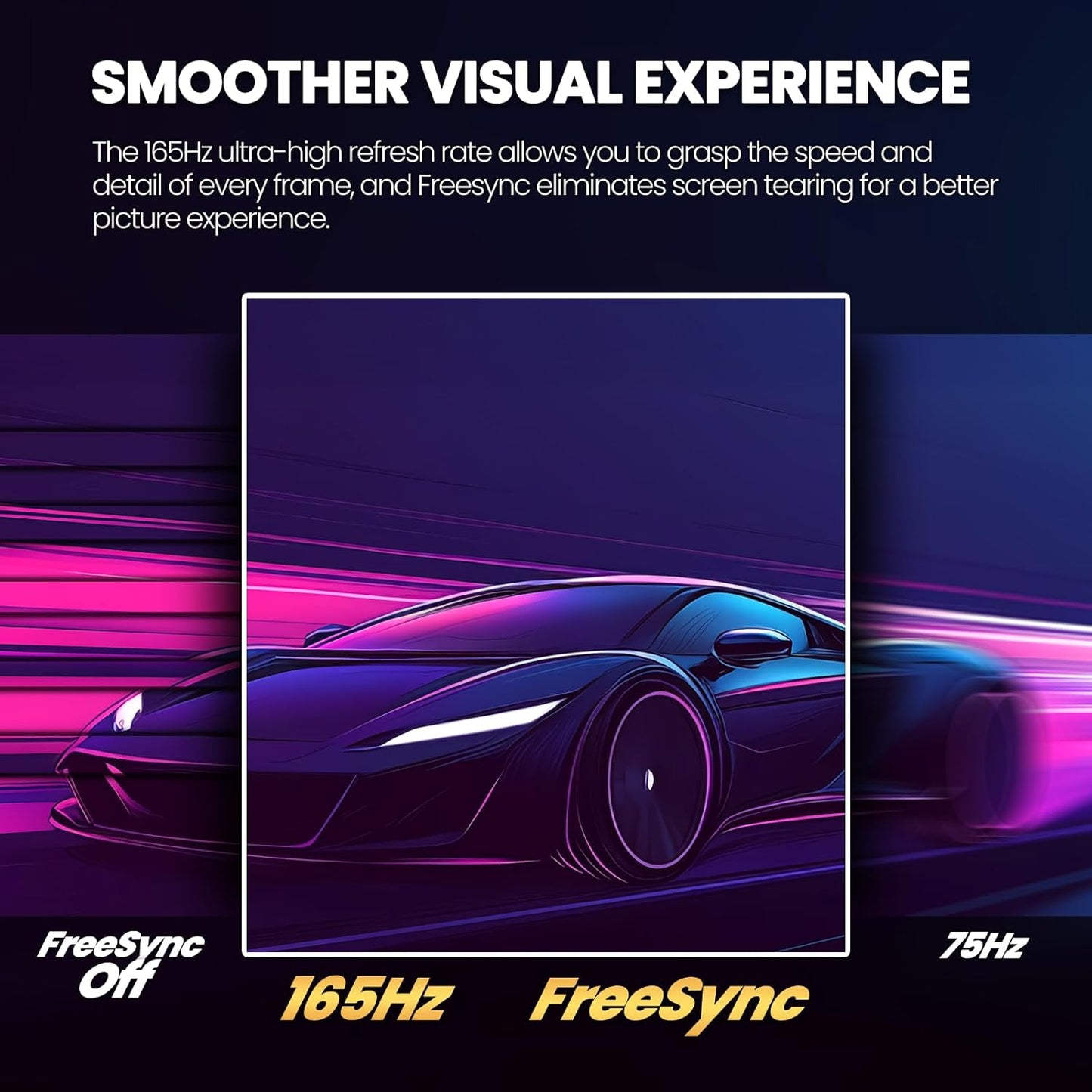 CRUA 34 Inch Curved Gaming Monitor, 21:9 WQHD 3440x1440 165Hz/144Hz 1500R Ultrawide Computer Monitor Support Freesync, PIP/PBP, 120% sRGB, HDMI 2.0 & DP 1.4, Wall Mountable/Tilt Adjustable-Black