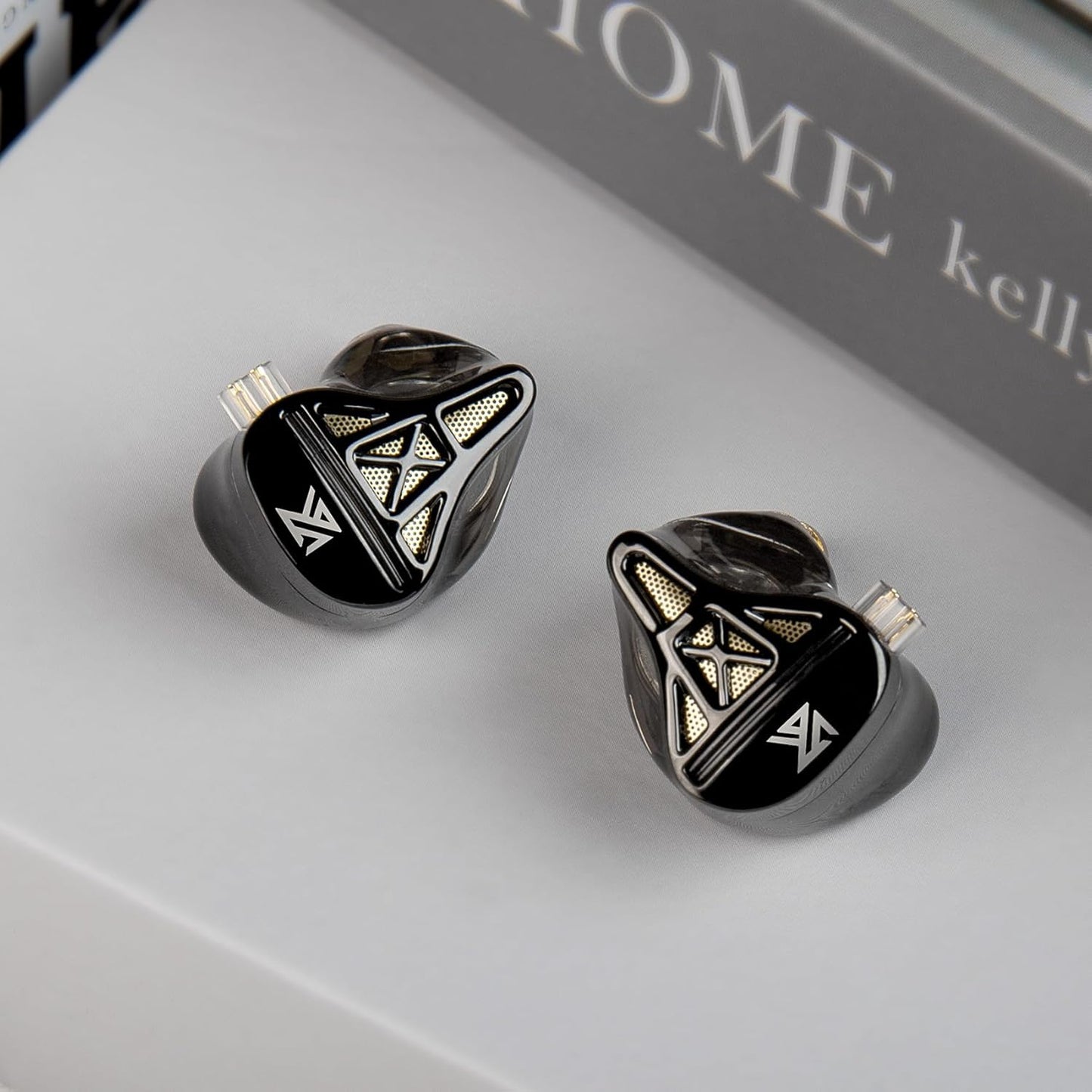 Wired Headphone,KZ DQS HiFi Dynamic Drivers IEM Earphone,KZ Gaming Earbuds Headphones Bass 2pin 3.5mm Sports Music Game in Ear Monitor Headphone for System Singers (Black, No Mic)…