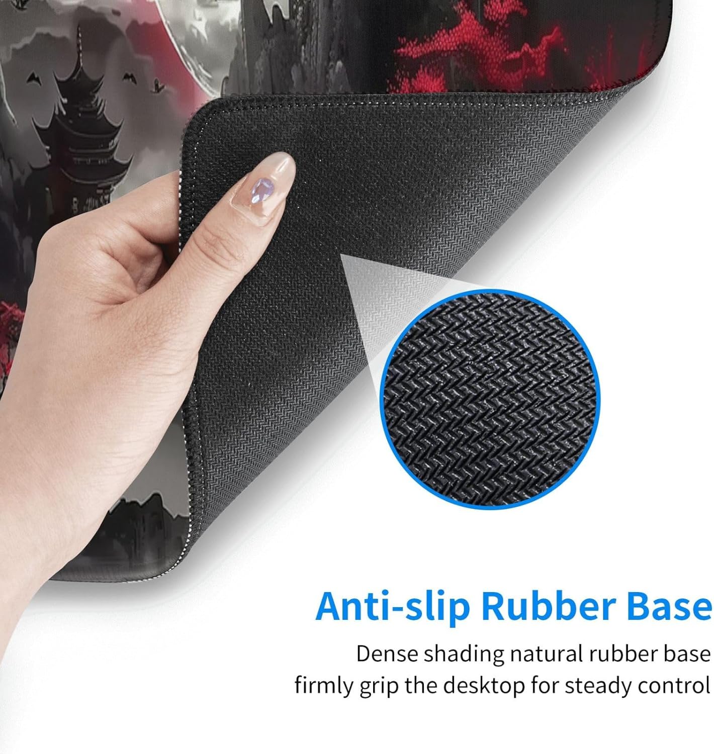 Extended Gaming Mouse Pad, Large Desk Mat XL Anime Mouse Pad Waterproof with Stitched Edges, Non-Slip Desktop Pad for Home and Office, Level Up Your 31.5x11.8 Inch (Night canyon2)