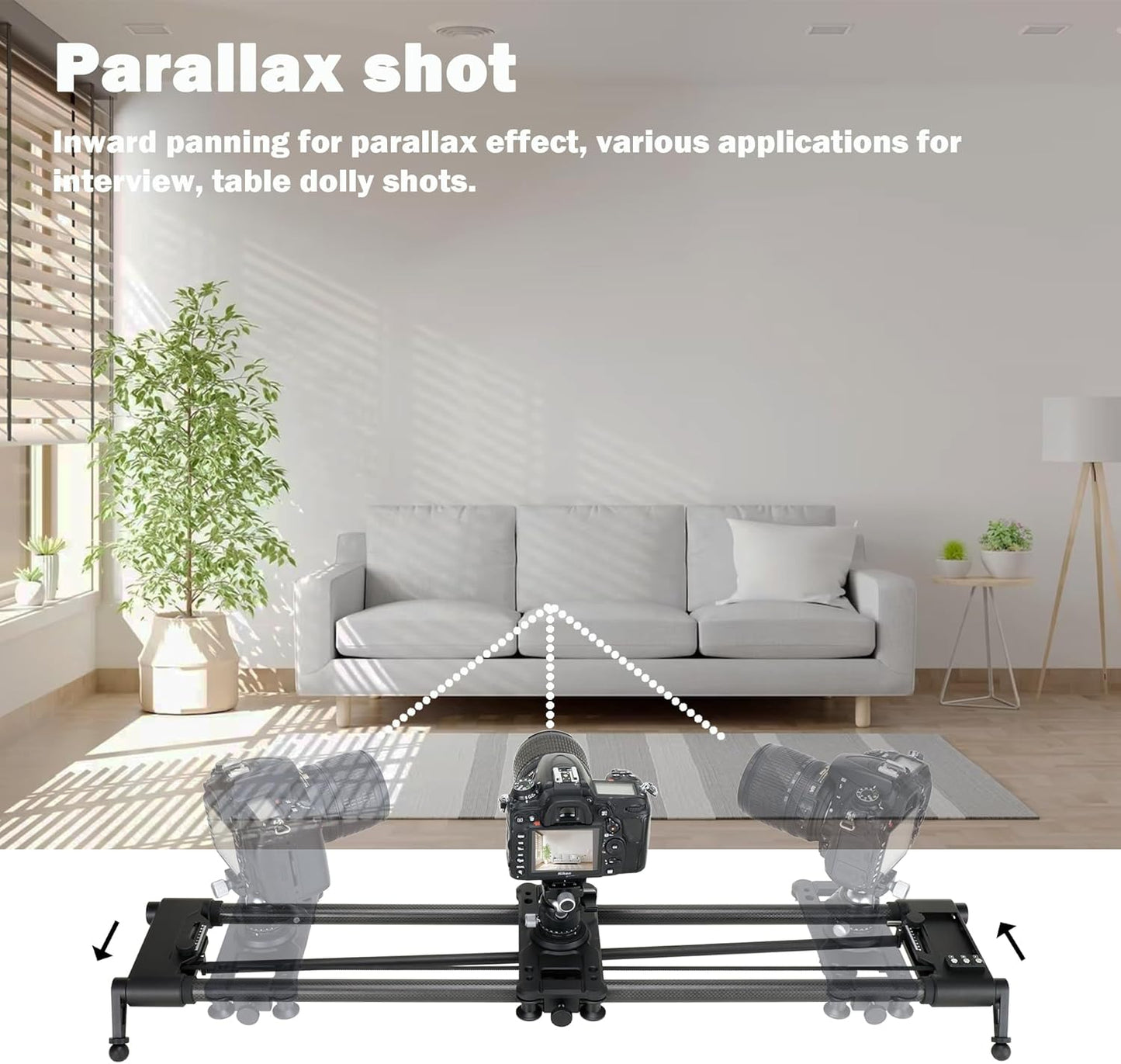 Konova New G1 Wireless Motorized Integrated Carbon Slider for Video, Time Lapse, Stop Motion, Parallax Panormaic Shooting (80cm (31.5"))