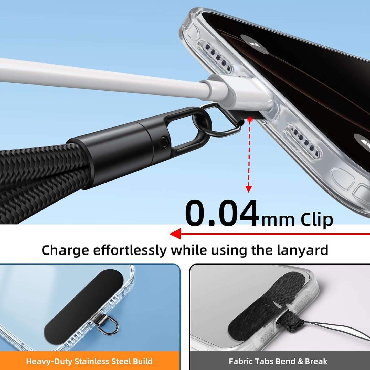 Adjustable Phone Lanyard - Phone Wrist Strap, Cell Phone Crossbody & Neck Hanging - 3-in-1 Universal for Most Smartphones (light camel)