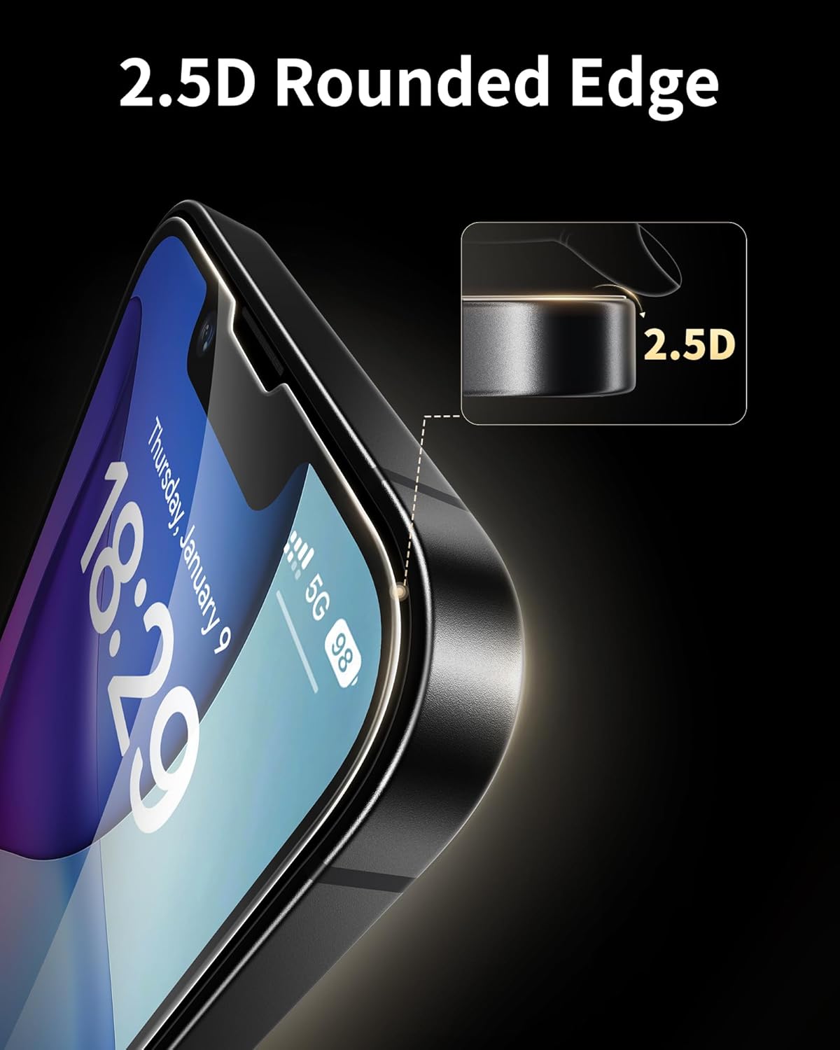 NIMASO for iPhone 16e/13 Pro/13/14 Screen Protector, 2 Pack HD Clear Tempered Glass Screen Protector for iPhone 16ewith Bubble-and-Dust-Free Box, Instant Installation (6.1 inches)