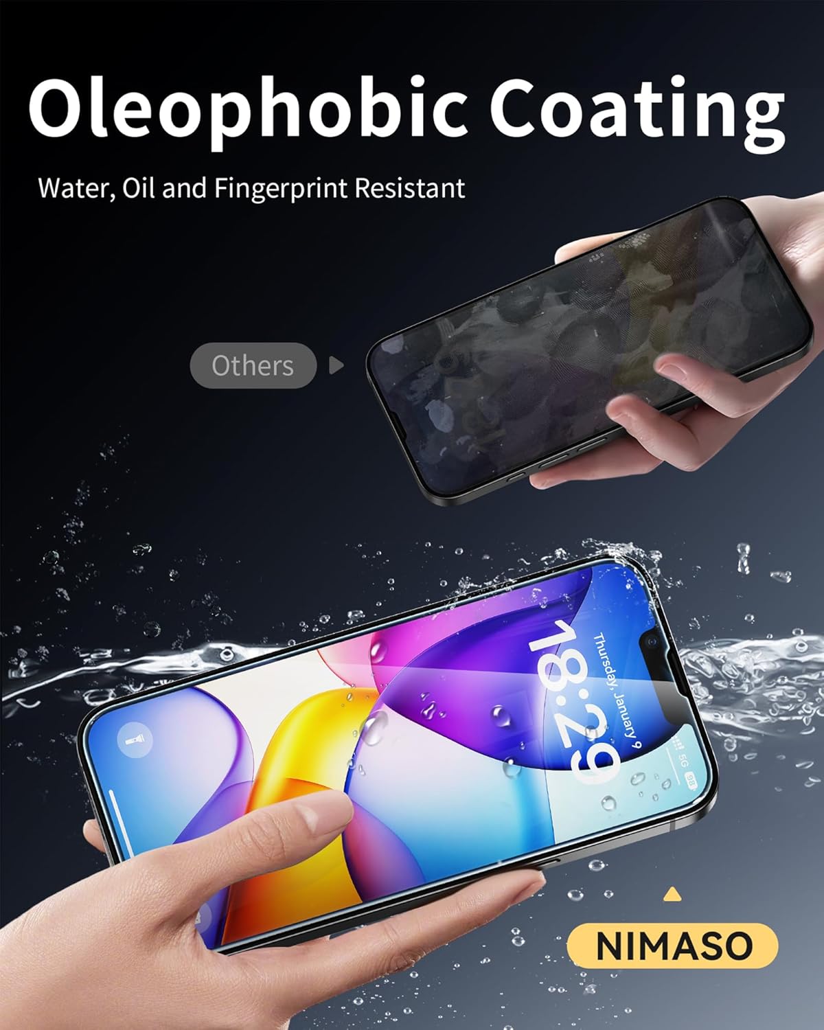 NIMASO for iPhone 16e/13 Pro/13/14 Screen Protector, 2 Pack HD Clear Tempered Glass Screen Protector for iPhone 16e, Automatic Dust Removal, Instant Installation(6.1 inches)