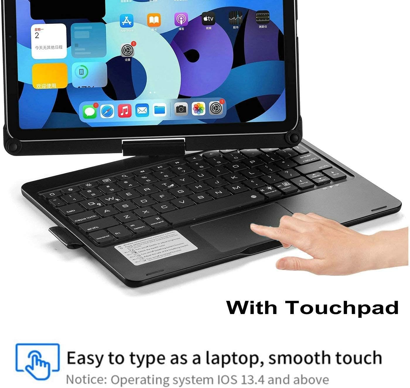 Keyboard case for iPad Mini 7 A17 Pro/Mini 6 Rotating,Touchpad Keyboard Case for iPad Mini 7th/6th Generation 8.3-inch with Trackpad Backlight Rotatable, Black