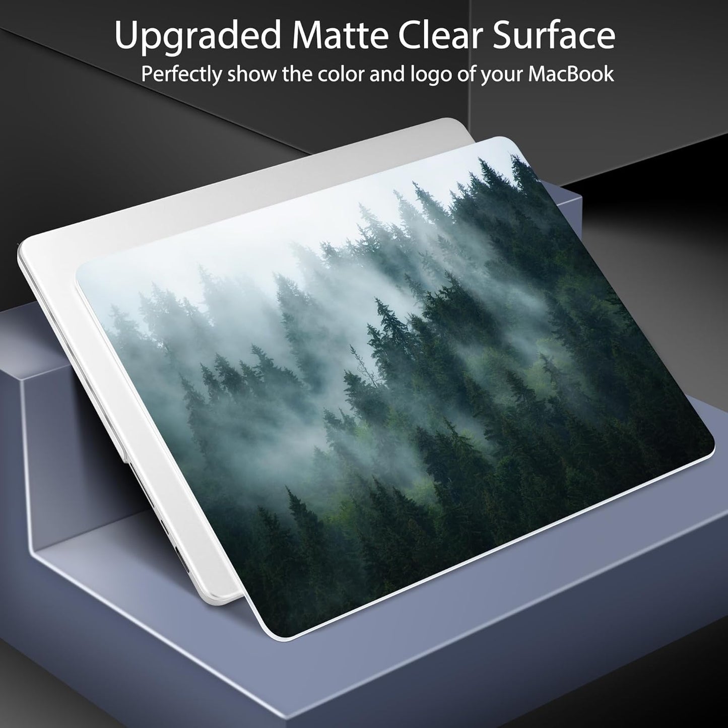 for MacBook Pro 16 inch Case 2021 2022 2023 2024 Release A3186 A3403 M4 A2991 M3 A2780 M2 A2485 M1 Pro/Max, Hard Shell Case with Screen Protector & Keyboard Cover, Forest