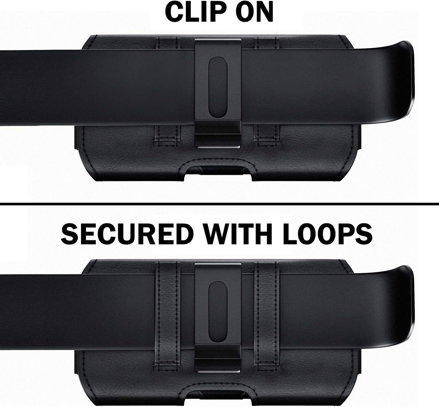 DeBin Case for Galaxy A15 A25 A35 A54 5G A53 A52 A51 A50 A20 Note 20 10+ Note 9 8 XCover Pro S24 FE S23 FE Cell Phone Belt Holder Holster Clip Pouch Cover (Fits Samsung Phone with Otterbox Case) Black