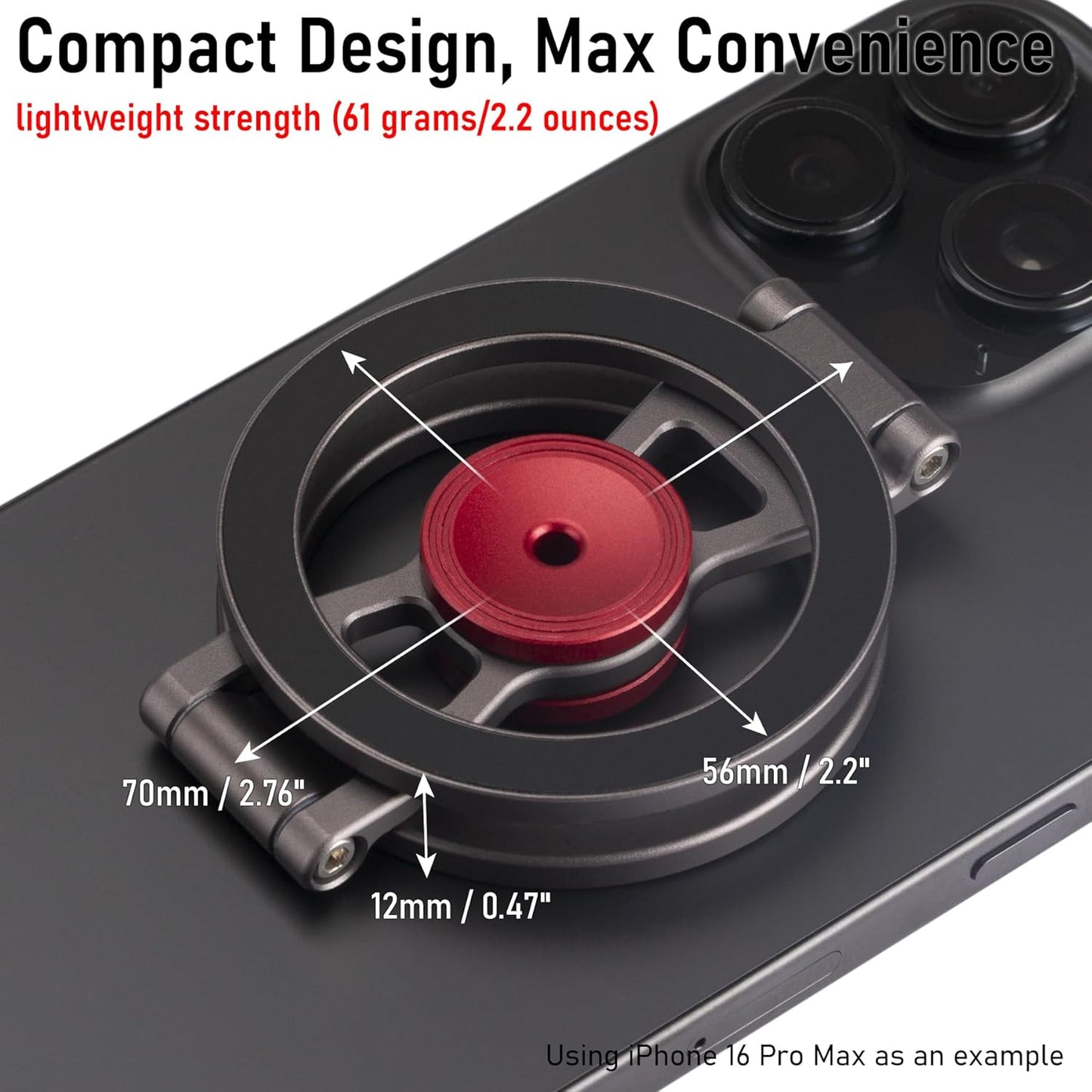 Magnetic Phone Stand with Fidget Spinner | Double Side Holder Ring for iPhone 12/13/14/15/16 and Magsafe Case | Stress Relief Toy | Portable Desk & Gym Accessory for Home Office Travel