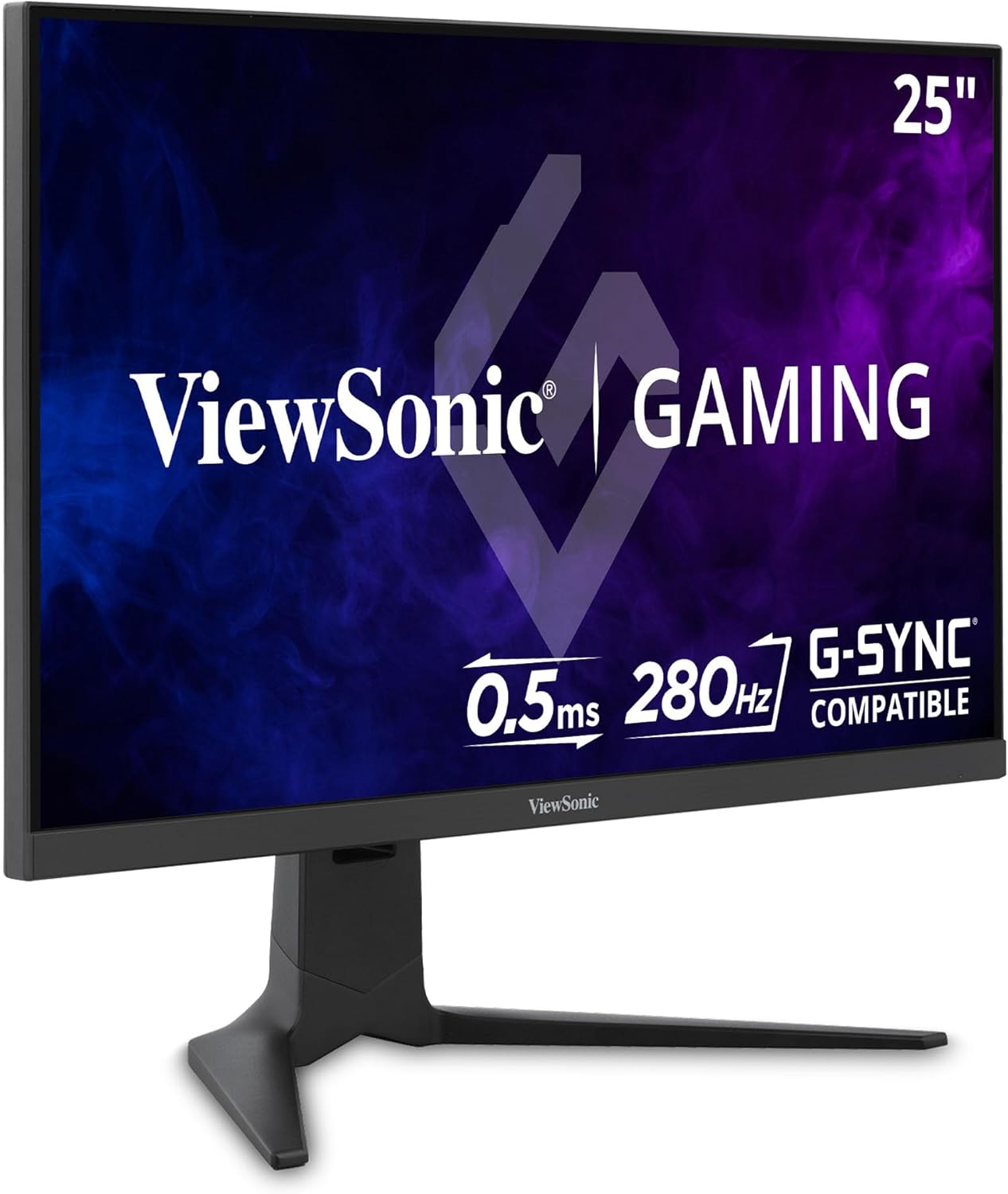 ViewSonic XG2536 25 Inch 1080p IPS Gaming Monitor with 280Hz, 0.5ms, FreeSync Premium, NVIDIA G-Sync Compatible, RGB Lighting, Advanced Ergonomics, HDMI, DP and 65W USB-C Inputs