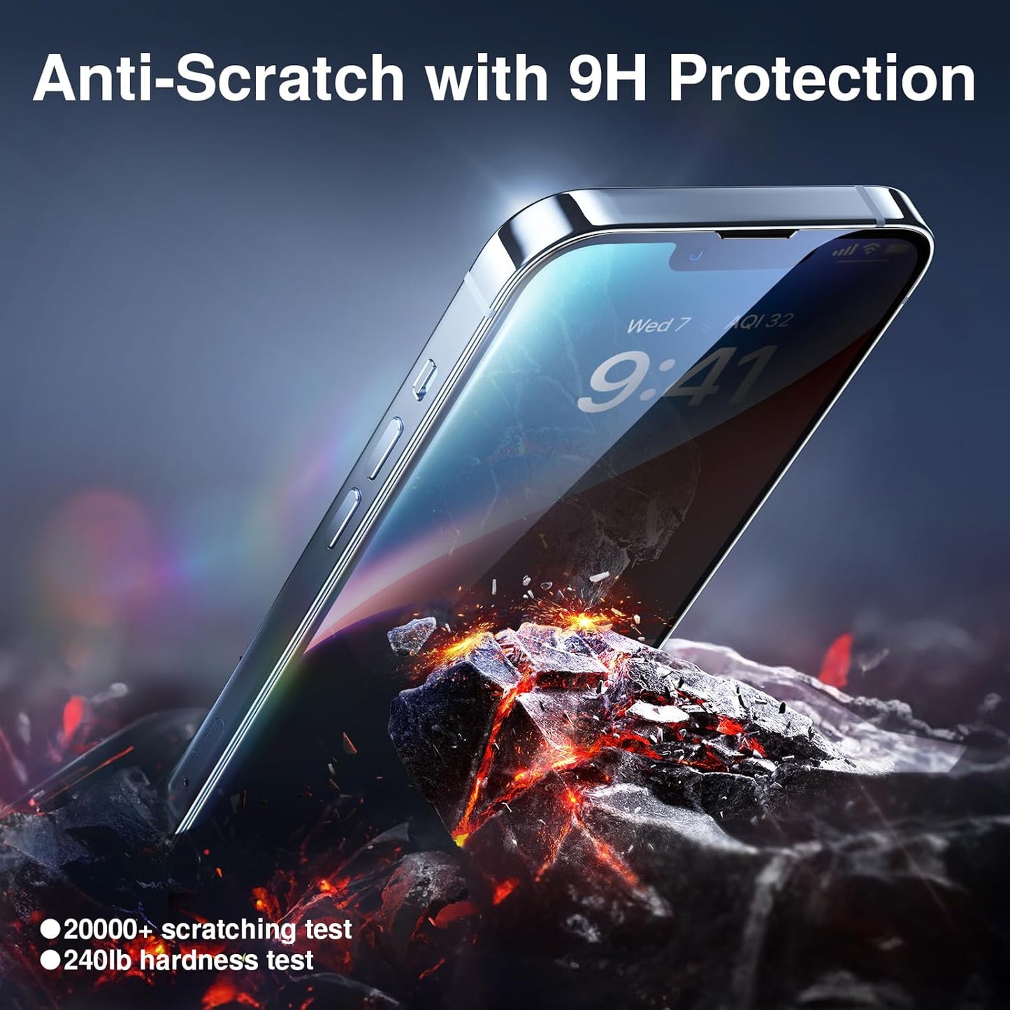 SMARTDEVIL 2+2Pack Privacy Screen Protector for iPhone 14 Plus with Camera Lens Protector,Shatterproof Tempered Glass [True 28°Anti Spy][9H Hardness][Automatic Dust-Elimination Install][Bubble Free]