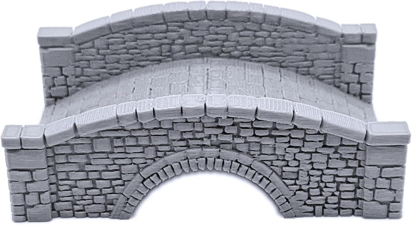 EnderToys Stone Footbridges by Printable Scenery, 3D Printed Tabletop RPG Scenery and Wargame Terrain 28mm Miniatures