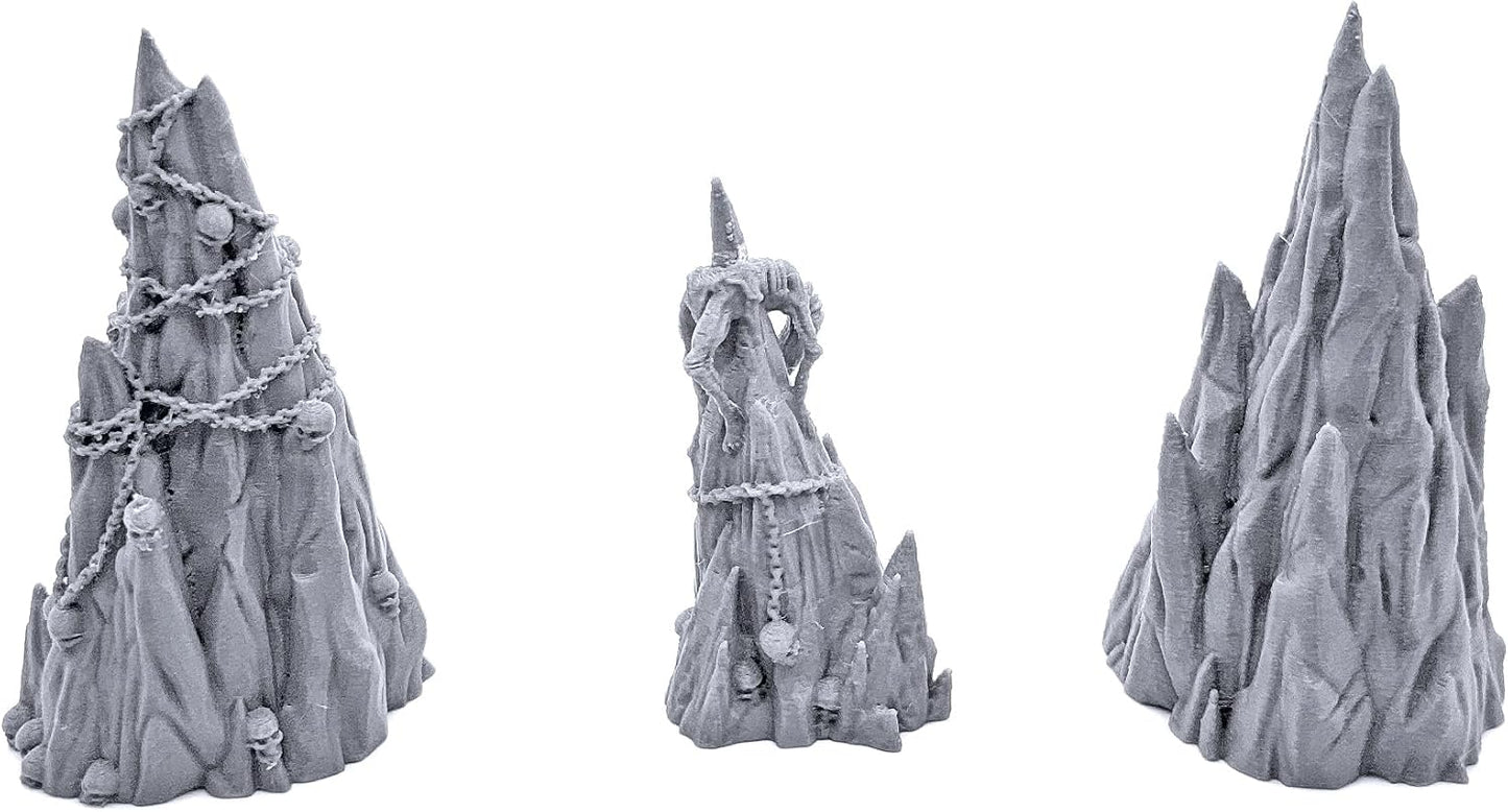 EnderToys Tormented Scatter by Printable Scenery, 3D Printed Tabletop RPG Scenery and Wargame Terrain 28mm Miniatures