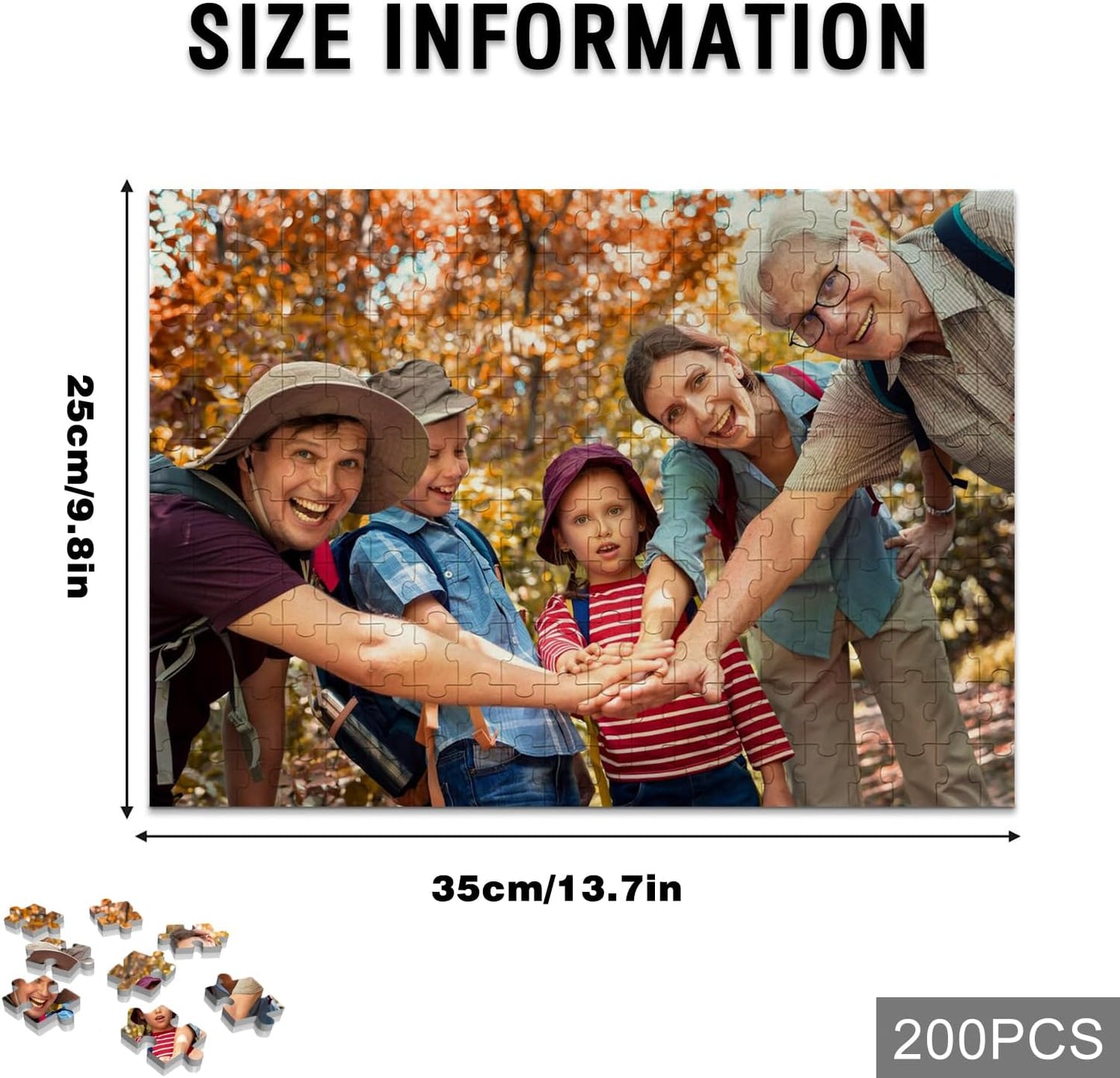 Custom Puzzle, Personalized Puzzle for Photos, Customized Puzzle 120/200/300/500/1000/1500 Pieces for Family, Christmas, Pet, Birthday, Wedding Gift