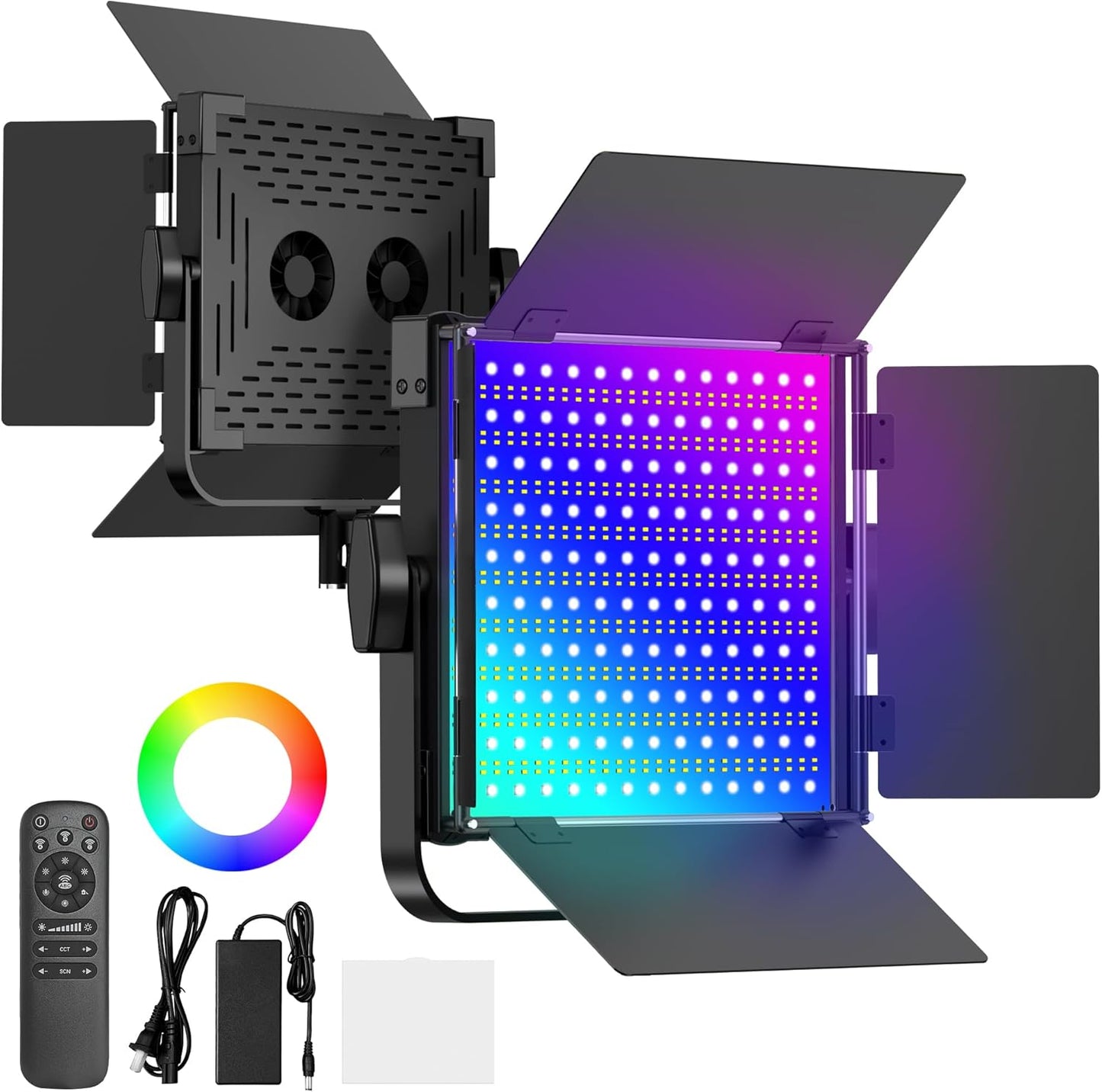 RGB Photography Lighting Kit, 50W Bi-Color LED Studio Lights, 2300k~8500k, CRI 97+, 27 Lighting Effects Video Light for Filming Camera Photo Recording Stage Shooting Streaming TikTok (2)