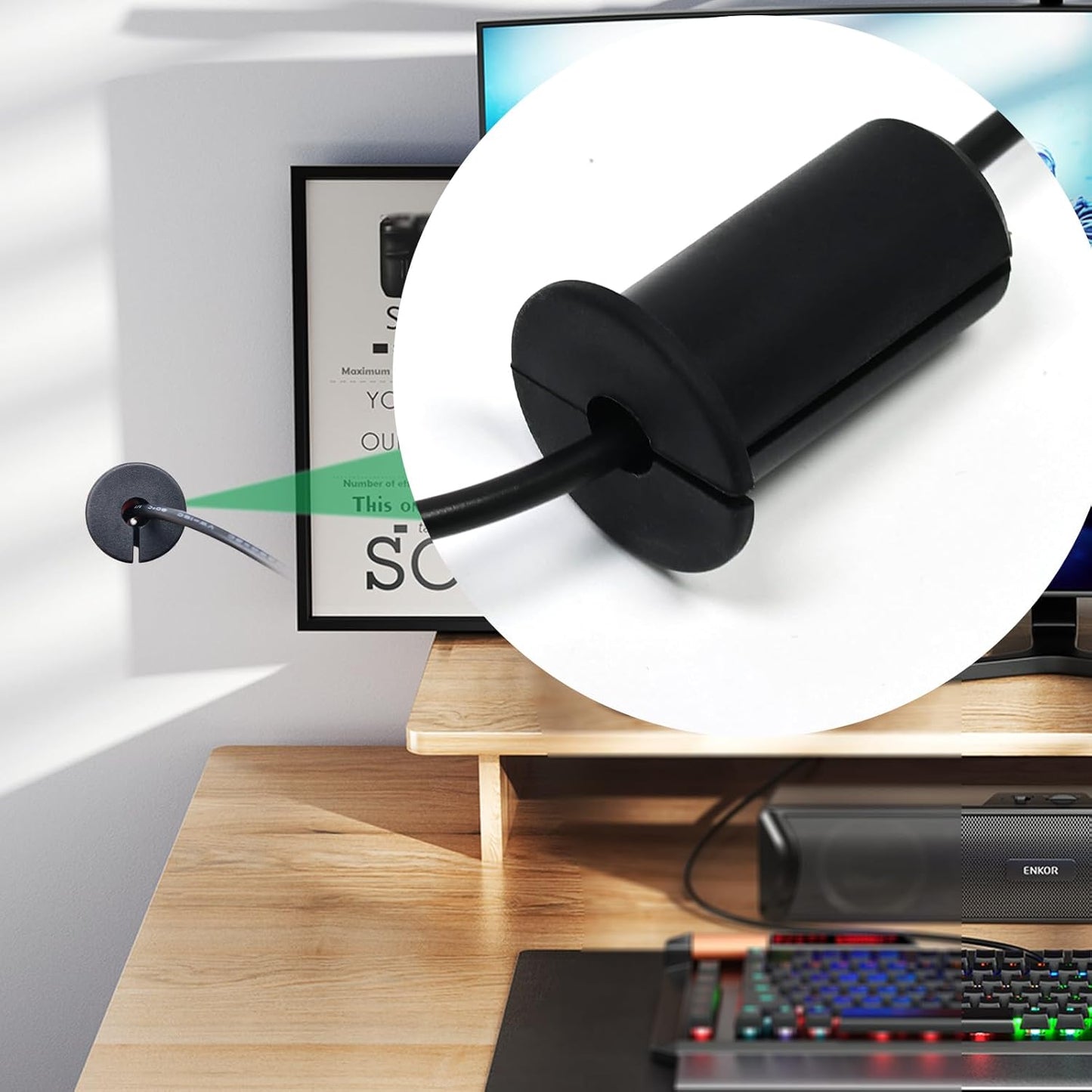 4pc Starlink Cable Grommet 3/4" Silicone Waterproof Wall Hole Pass Through Split Cable Bushings for TV Wire Ethernet Cord, Starlink Cable Routing Kit Accessories, 38mm/1.5" Ht, White