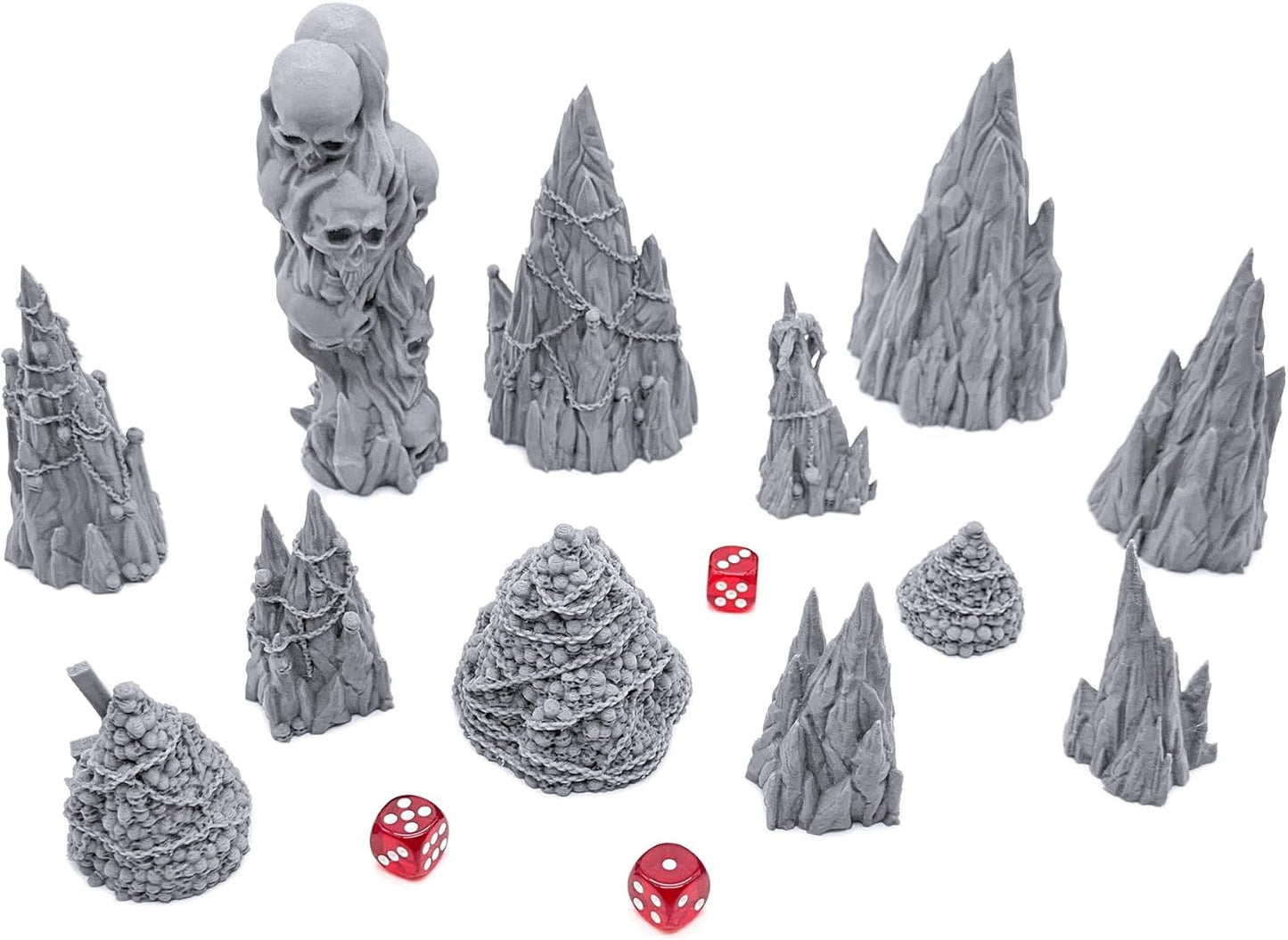 EnderToys Tormented Scatter by Printable Scenery, 3D Printed Tabletop RPG Scenery and Wargame Terrain 28mm Miniatures