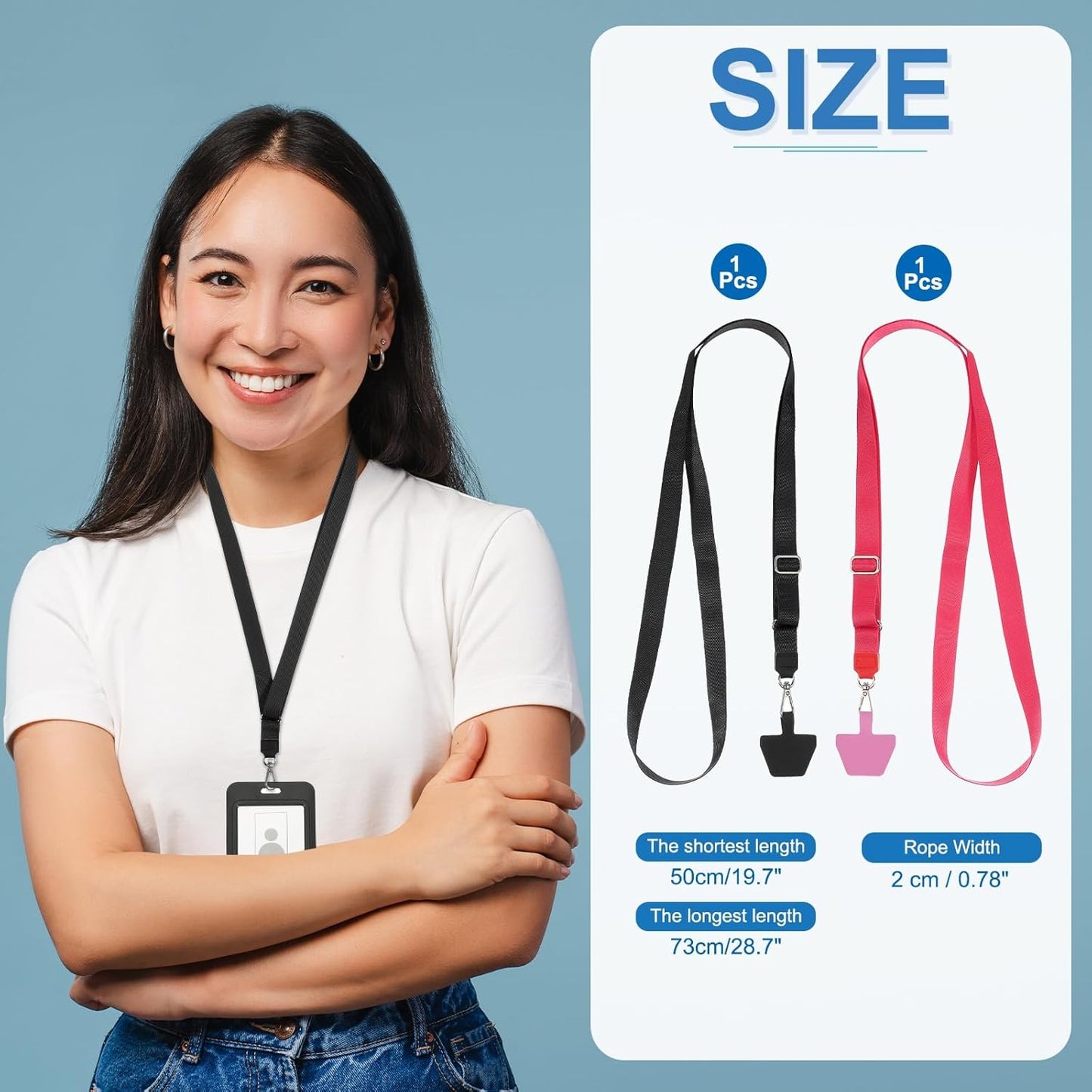 PATIKIL Smart Phone Lanyard with Patches for Most Smartphones Badges Keychain