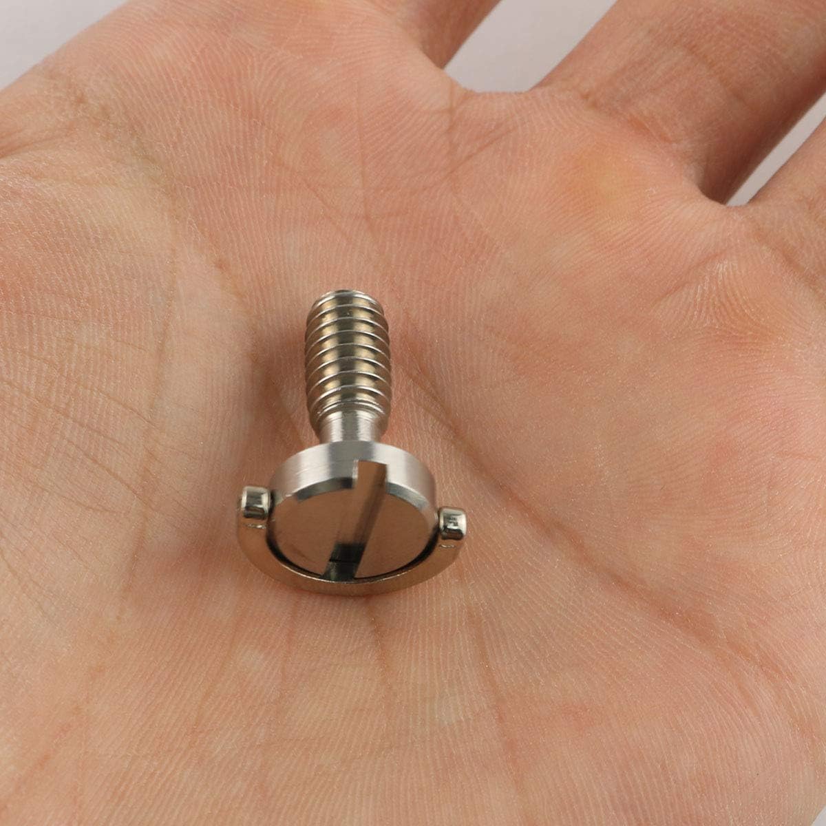 E-outstanding D Ring Hinged Screw 2PCS 1/4-20 Thread D-Ring Stainless Steel Camera Fixing Screws for Camera Tripod Monopod QR Plate 17mm Length