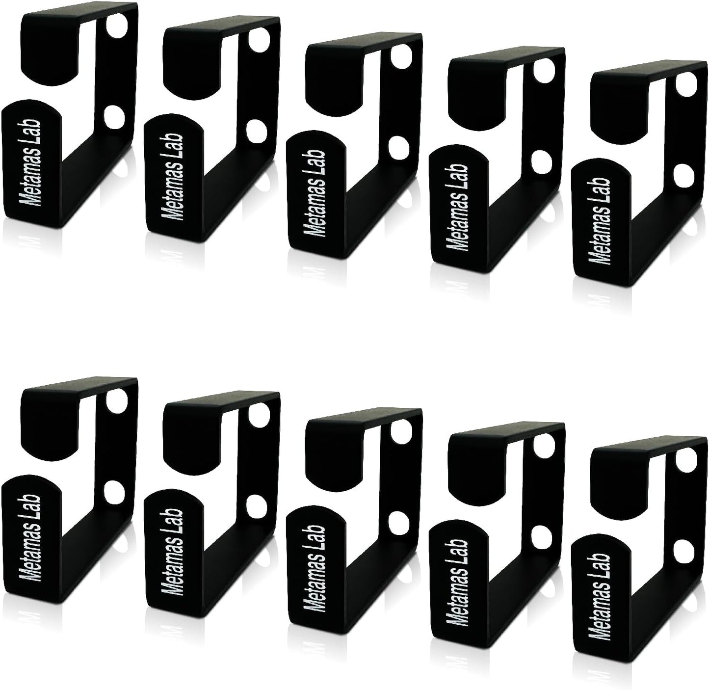 10 Pack Metallic 1U D Ring Cable Manager Ring Network Rack Cable Management Ring Cable Management Hook for Network Patch Cables, Fiber Optic, Power Cords - Made in Taiwan