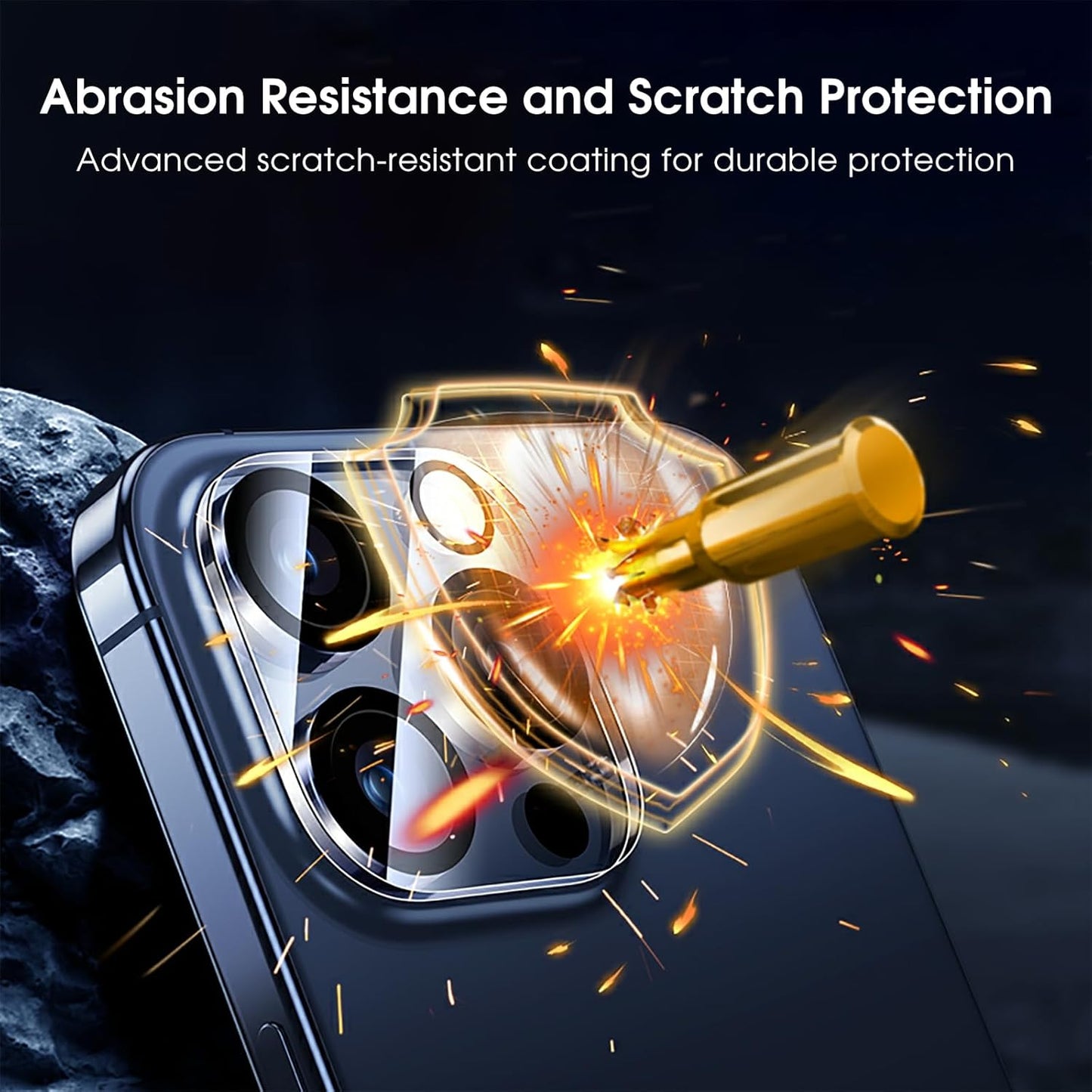 MOCOLL for iPhone 15 Pro Screen Protector Blue Light [6.1"] with Camera Lens Protector,【 Eye Protection】Anti Blue Light Tempered Glass for 15 Pro Screen Protector (2+2 Packs)