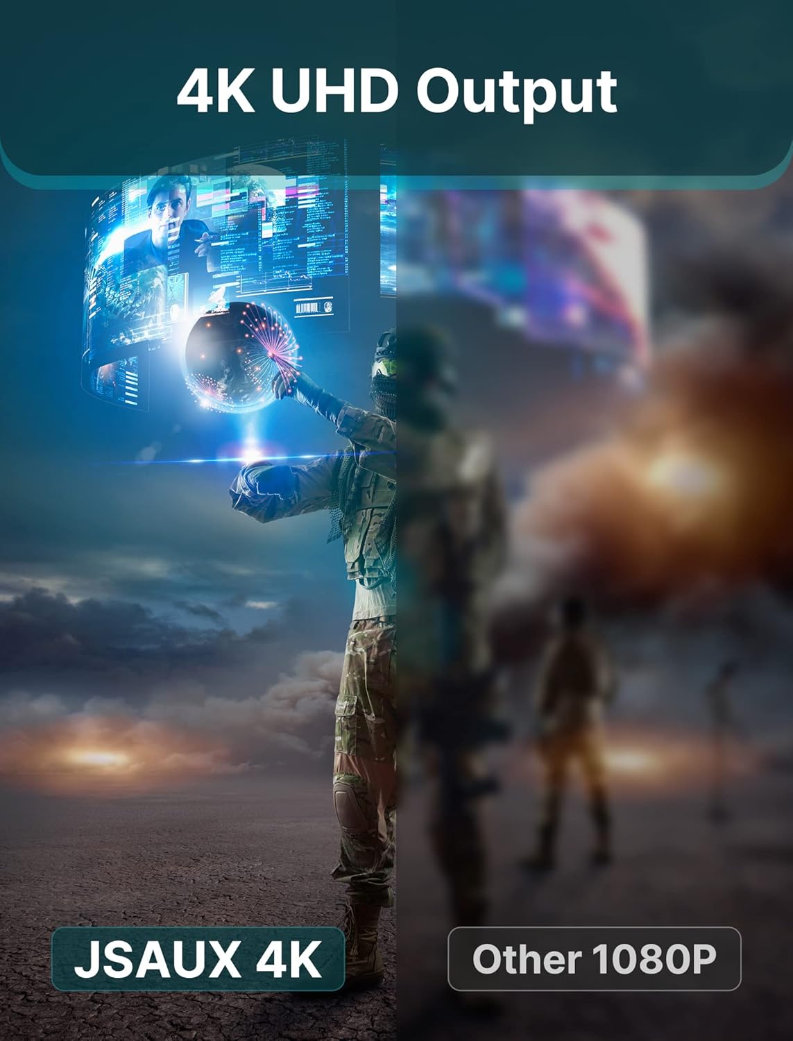 4K DisplayPort to HDMI Adapter 2-Pack, JSAUX DP PC to HDMI Monitor Converter Video UHD 2K@120Hz,4K@30 DP to HDTV Male to Female Uni-Directional adapter Compatible with Dell, Lenovo, HP,GPU, AMD -Black