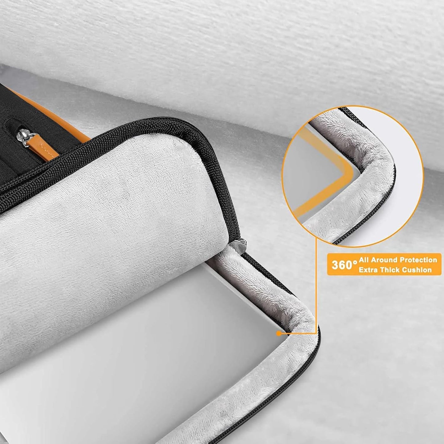 MOSISO 360 Protective Laptop Shoulder Bag,17-17.3 inch Computer Bag Compatible with MacBook, HP, Dell, Lenovo, Asus Notebook,Side Open Messenger Bag with 4 Zipper Pockets&Handle, Black