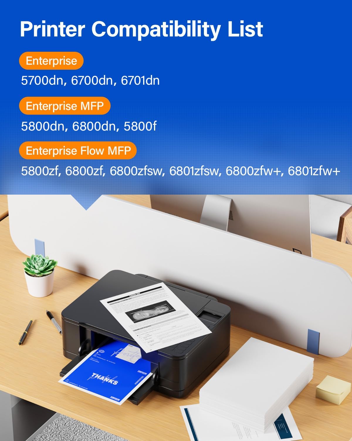 213A Toner Cartridge 4-Pack Set with Chip Replacement for HP 213A 213X W2130X W2130A Compatible for HP Color Laserjet Enterprise 5700dn MFP 5800dn 6700 6701dn 6800 6801dn Laser Printer Ink Black Color