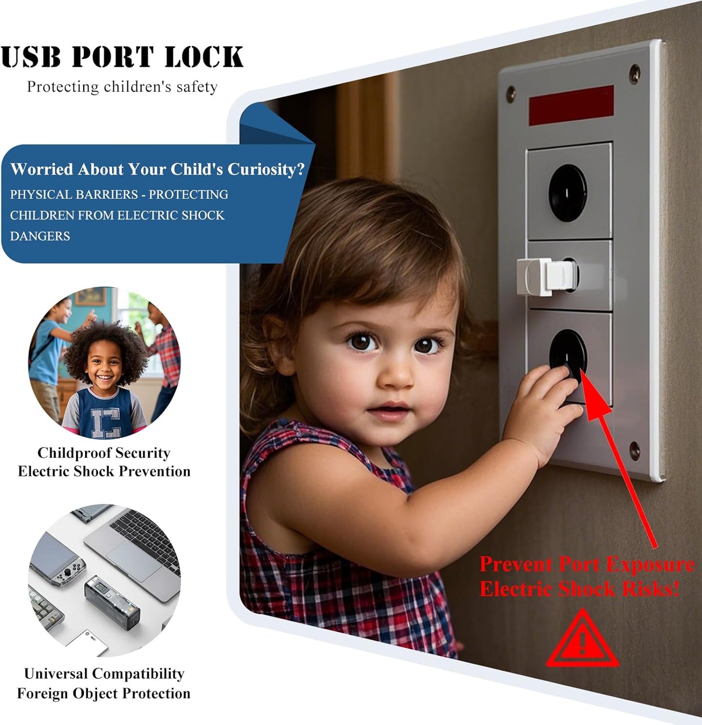 35PCS USB Port Blockers with 3 Locks for PC, Laptop Removable Type-A Data Protection,Dust & Moisture Resistant Shield（Mixed Colors Packs Svailable for Port Sorting）