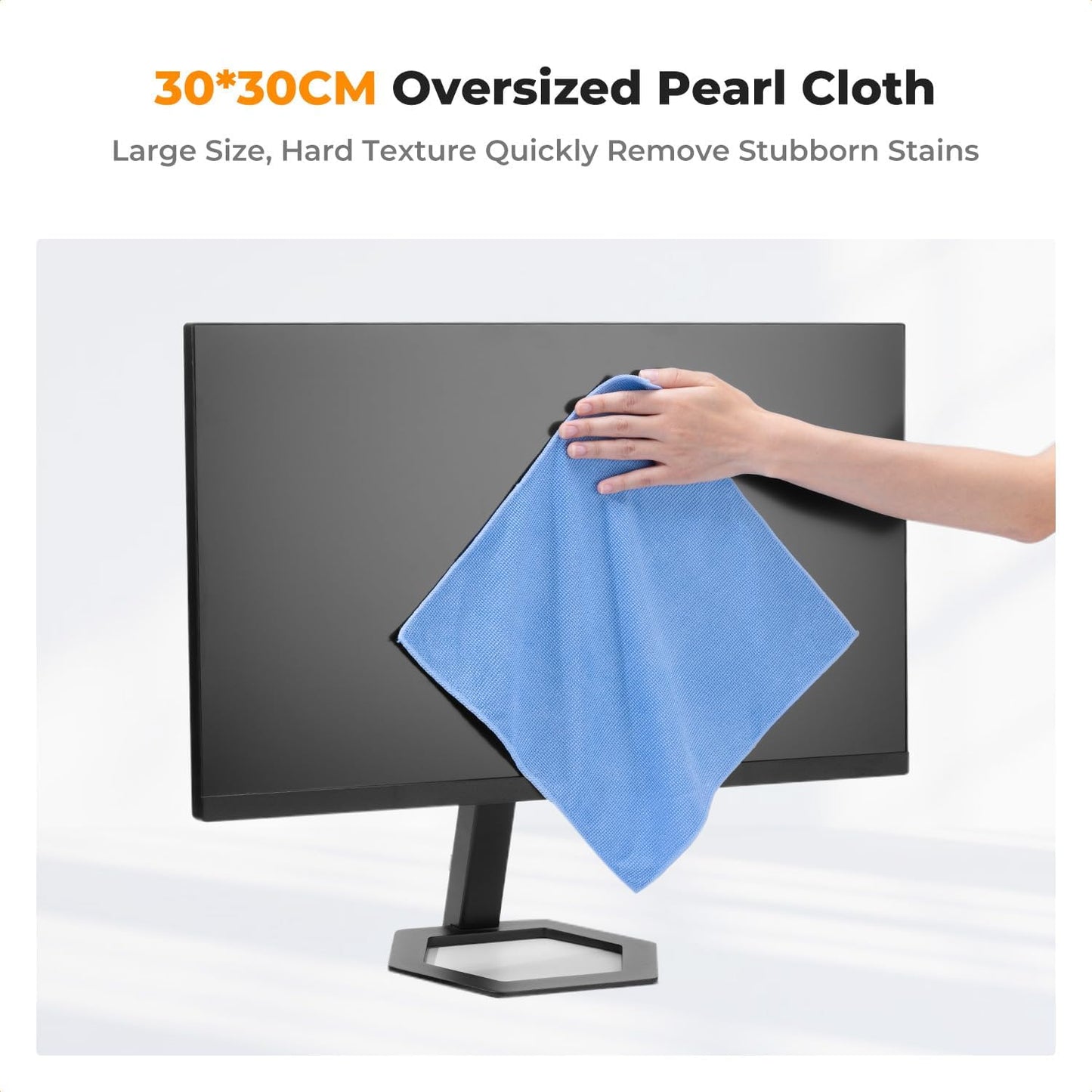 KF Concept 250ML Screen Cleaner Spray + Large Pearl Cloth + Microfiber Cloths*2 + 4 Brushes - Travel Size Electronic Cleaner for Car, Computer, Laptop, iPad, MacBook, Phone, Watch, Eyeglass