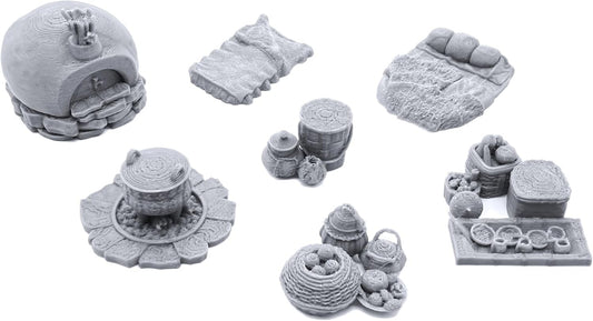 EnderToys Forest Ranger Furnishings by Printable Scenery, 3D Printed Tabletop RPG Scenery and Wargame Terrain 28mm Miniatures