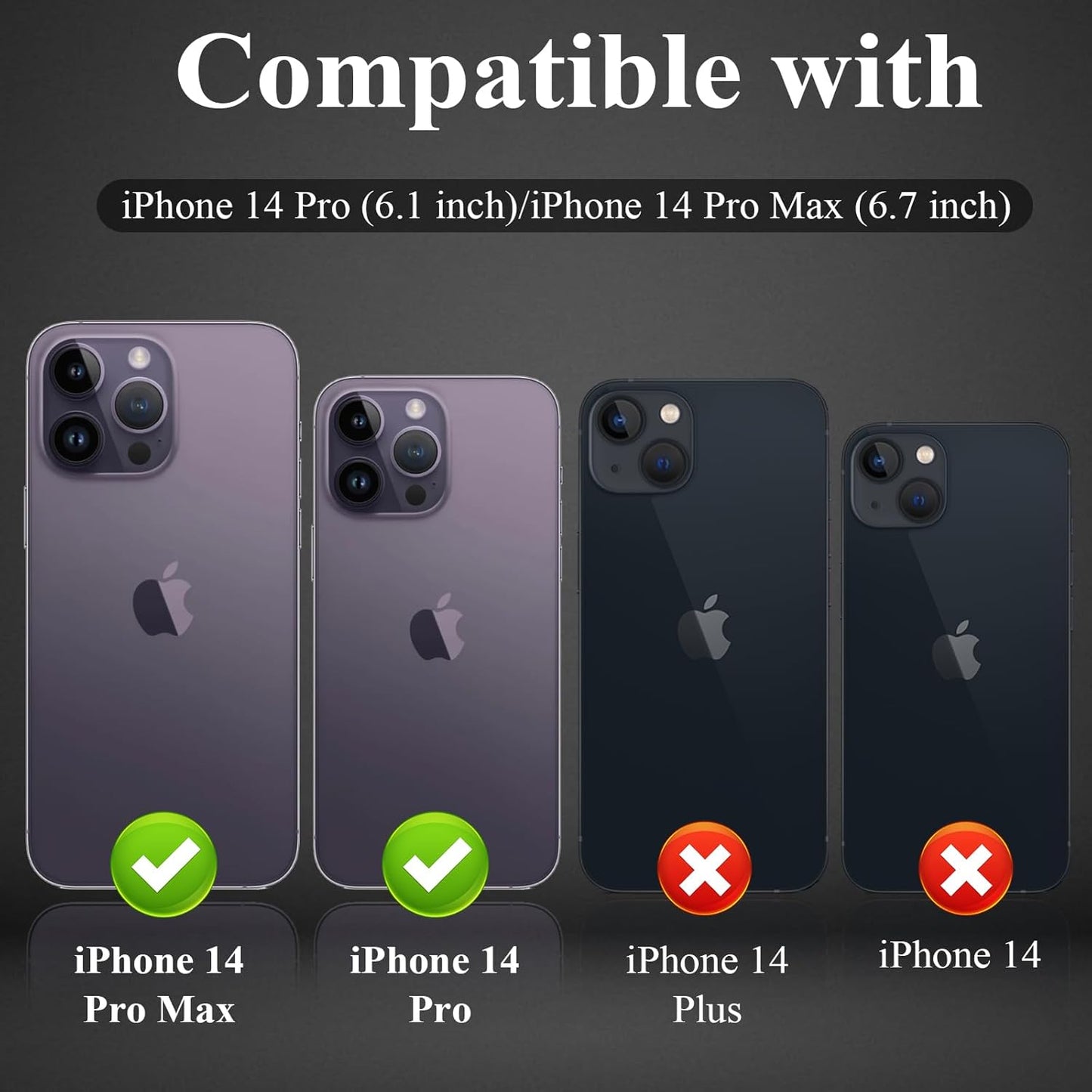 YWXTW Designed for iPhone 14 Pro/iPhone 14 Pro Max Camera Lens Protector Bling, [New Glitter Design] Individual Metal Tempered Glass Camera Cover Accessories Case Friendly, 1 Set (Purple Glitter)