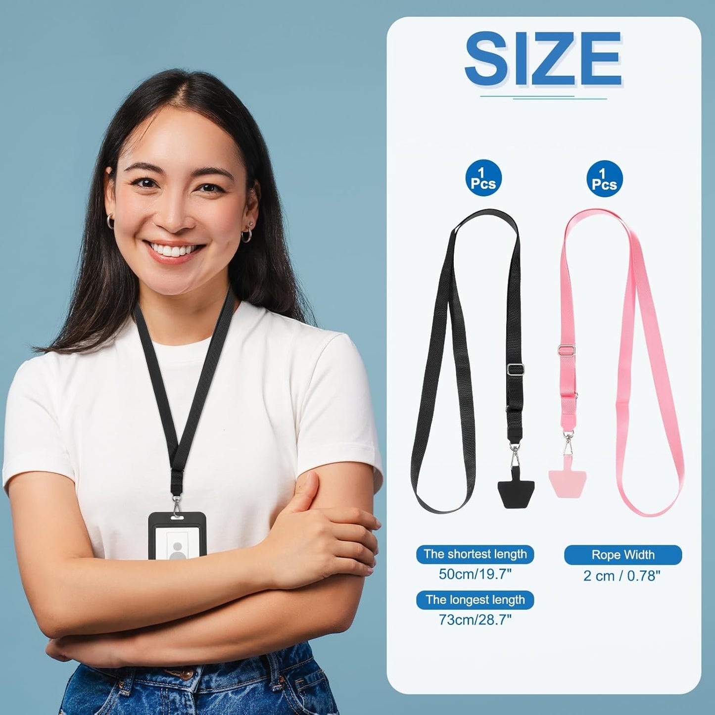 PATIKIL Smart Phone Lanyard with Patches for Most Smartphones Badges Keychain