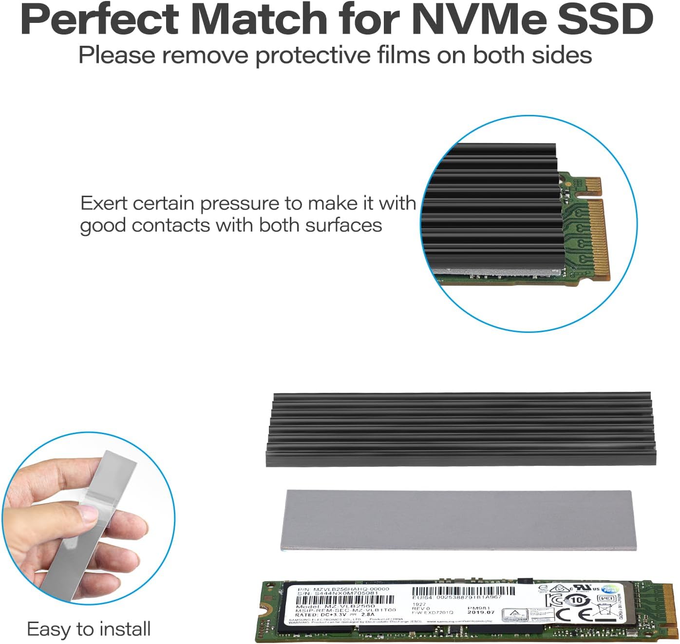 Aairhut 20 Pieces 120 x 20 x 1 mm Thermal Pads, 9 W/m.K Conductive Silicone Pad for M.2 SSD GPU Heatsink LED PS4 PS5 & More - Gray