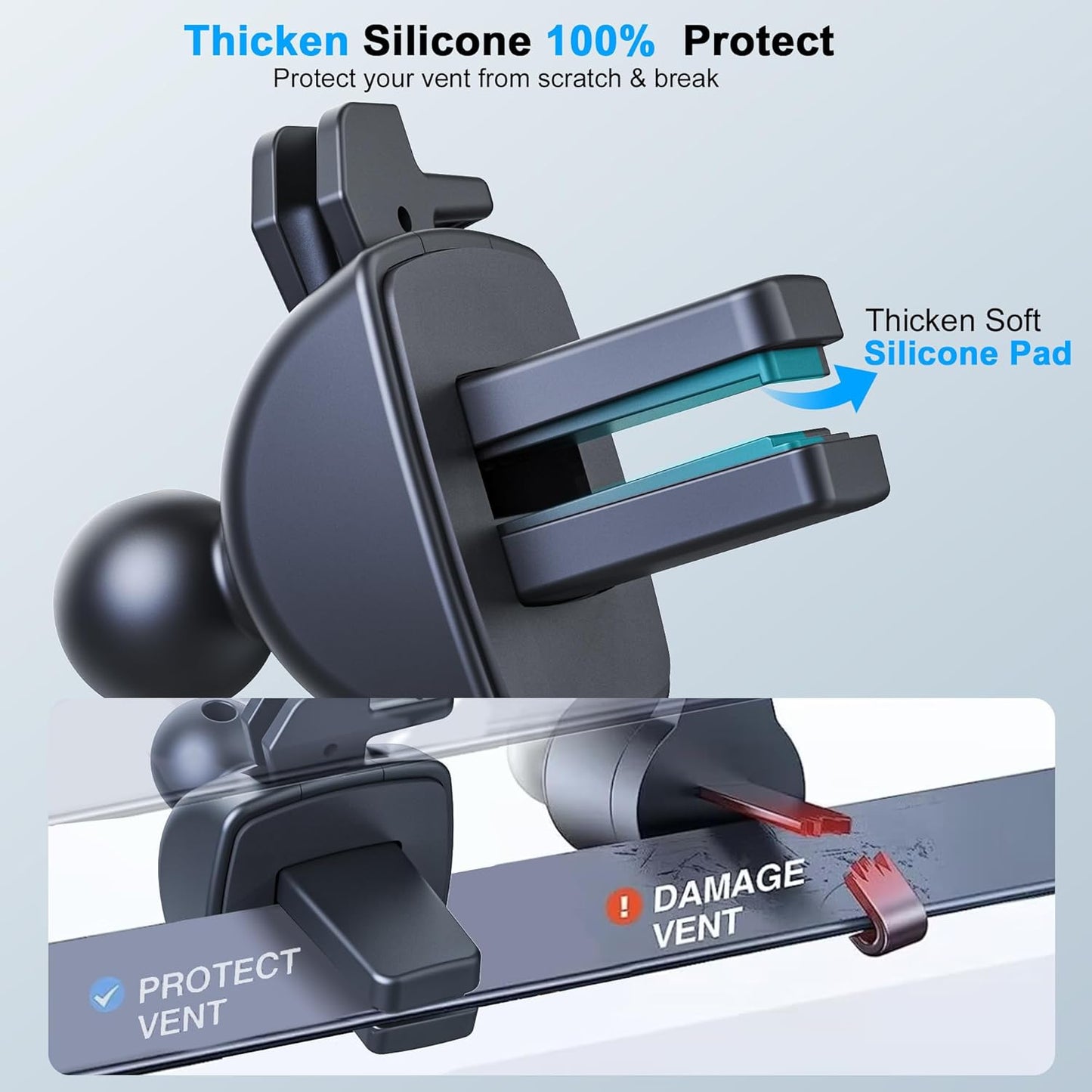 Car Vent Phone Mount - Magnetic Phone Holder for Car, Very Strong Magnet, Upgrade Twist Lock AC Mount, Compatible with MagSafe, iPhone, Galaxy, Pixel & Other Smartphones, 360 Adjustable