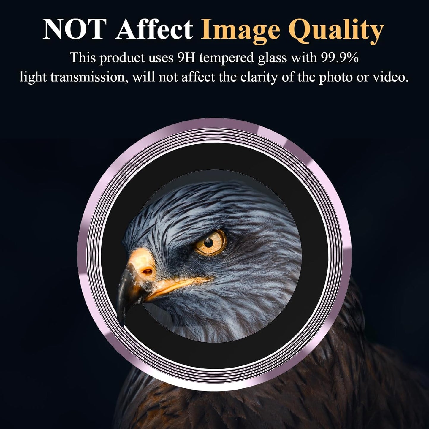 YWXTW Camera Lens Protector for Samsung Galaxy S24 / S23 / S23 Plus, [NOT for S24 Plus] 9H Tempered Glass Metal Individual Ring Camera Screen Protector for S24 Accessories (Lavender)