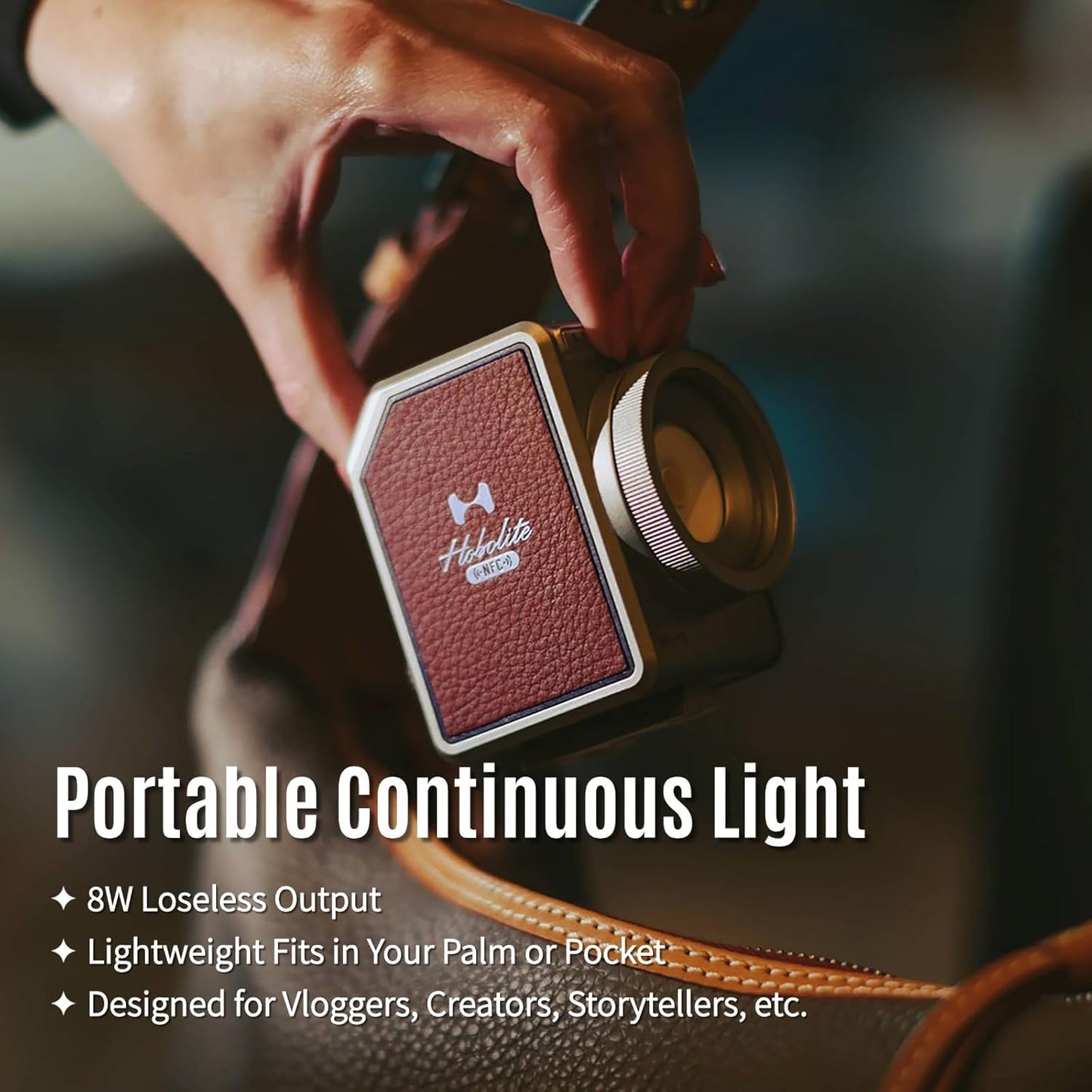 Harlowe Micro Portable Led Light for Camera 8W Bi-Color 2700K-6500K CRI/TLCI 96+ Small Camera Lighting Kit Mini Cube Fill Light for Photography and Video Recording Micro Standard Kit