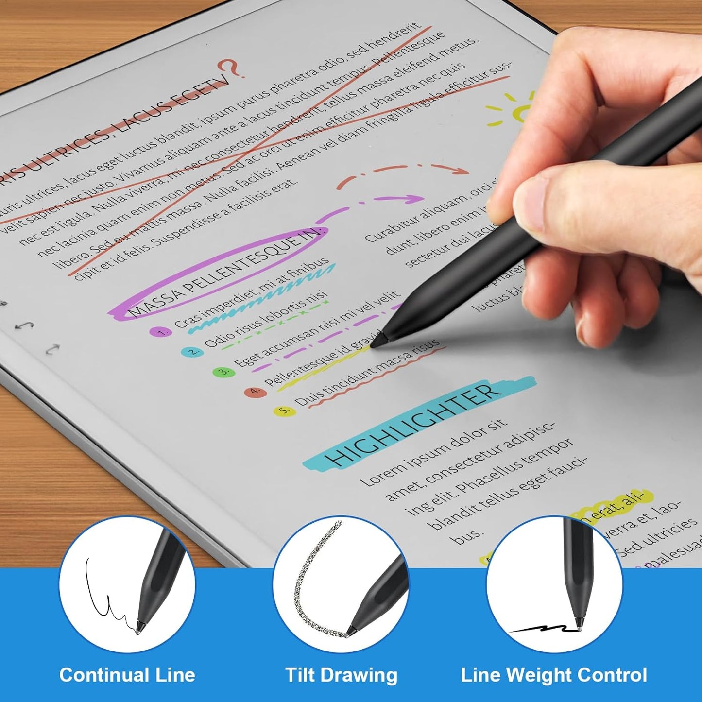 REEYEAR Replacement Tips Set fits for Remarkable Paper Pro Maker Pen –1 No Wear Out Titanium Alloy Tip + 5 Plastic Nibs – Precise, Durable Precise, Precise Writing, Long-Lasting