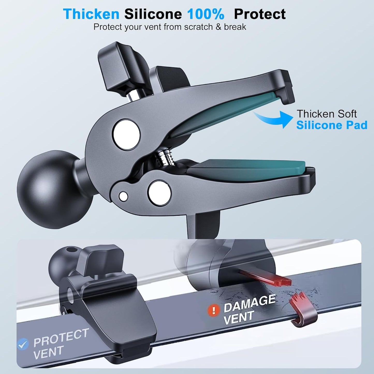 Car Vent Phone Mount - Magnetic Phone Holder for Car, Very Strong Magnet, Upgrade Adjustable Screw AC Mount, Compatible with MagSafe, iPhone, Galaxy, Pixel & Other Smartphones, 360 Rotation