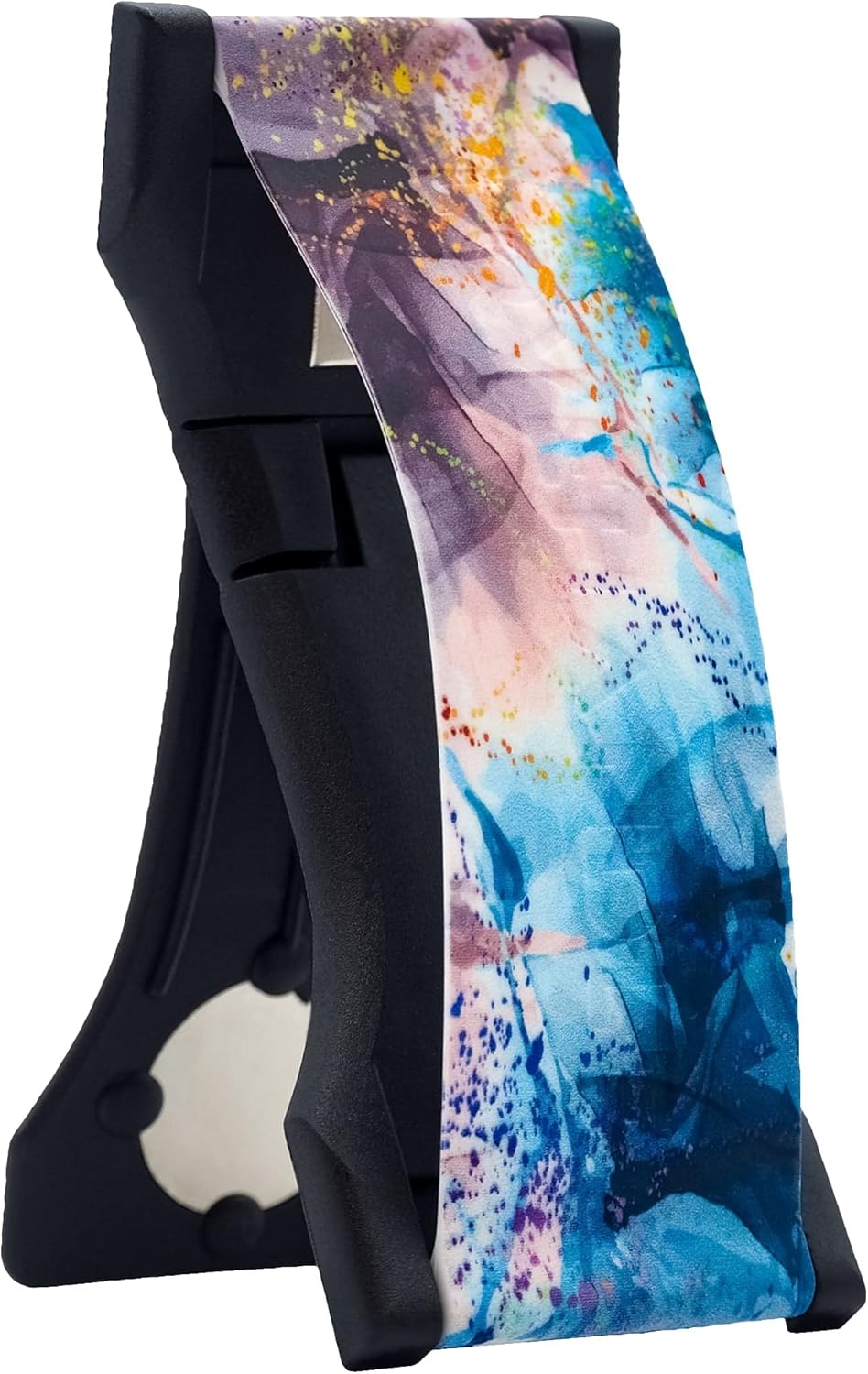 LOVEHANDLE PRO Premium Phone Grip - Silicone Phone Strap - Magnetic Phone Mount and Kickstand for Smartphone and Tablet - Requiem Silicone