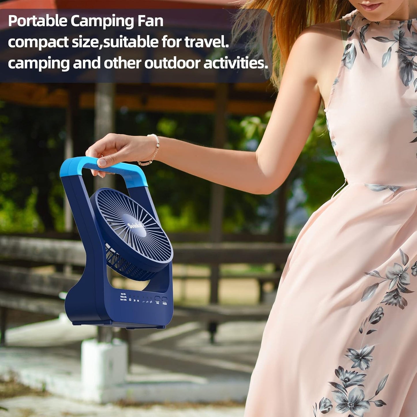 Portable Desk Fan 20000mAh Battery Operated Rechargeable, 200H Long Lasting with Timer, 3 Speeds, 360 Rotation, Portable fan with USB charging port for Home, Outdoor, Hurricane, Emergency