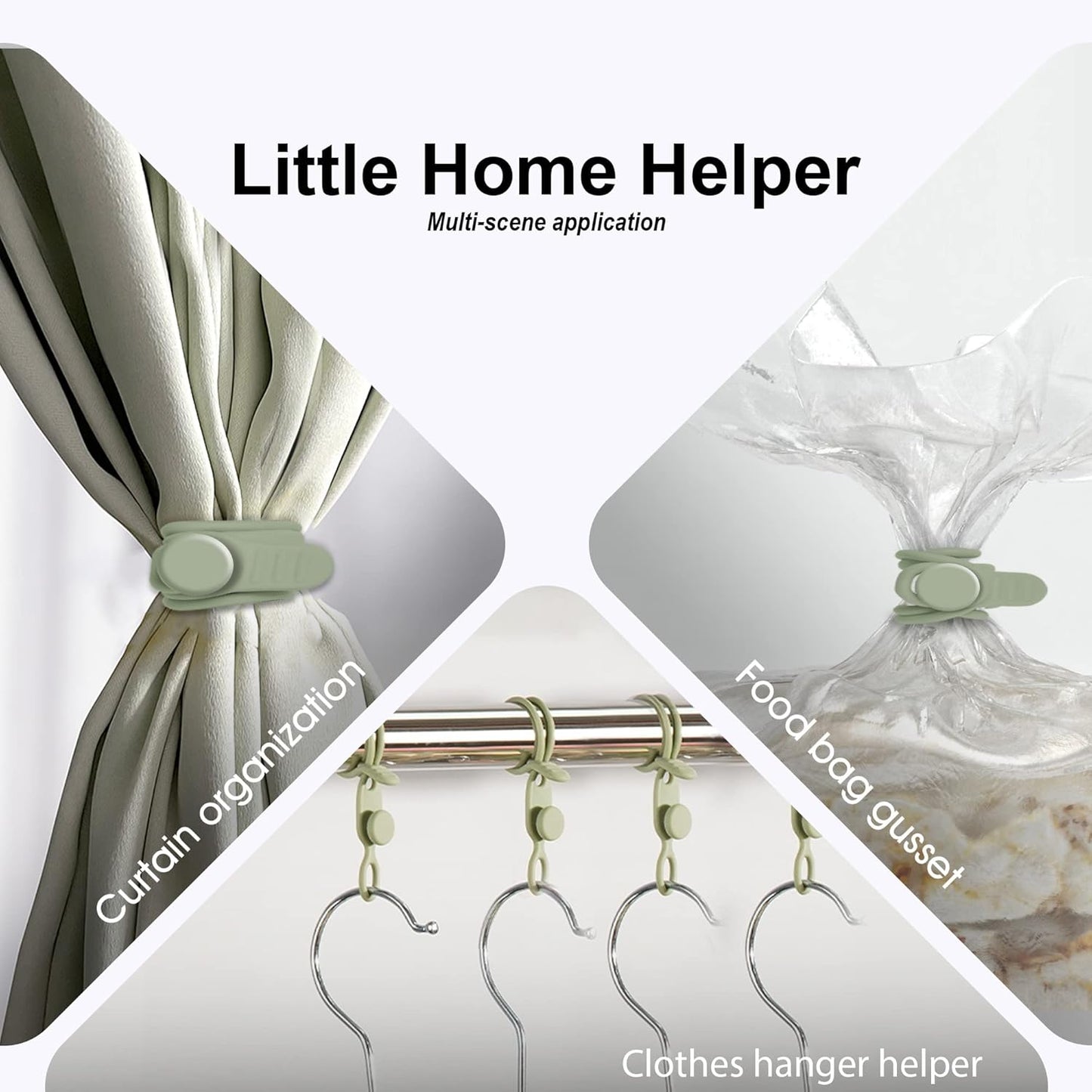 Nearockle 16Pcs Silicone Cable Straps Wire Organizer for Bundling Earphone, Phone Charger, Computer Cords, Reusable Cable Ties Cord Organizer in Home,Office,Kitchen,School(Green)