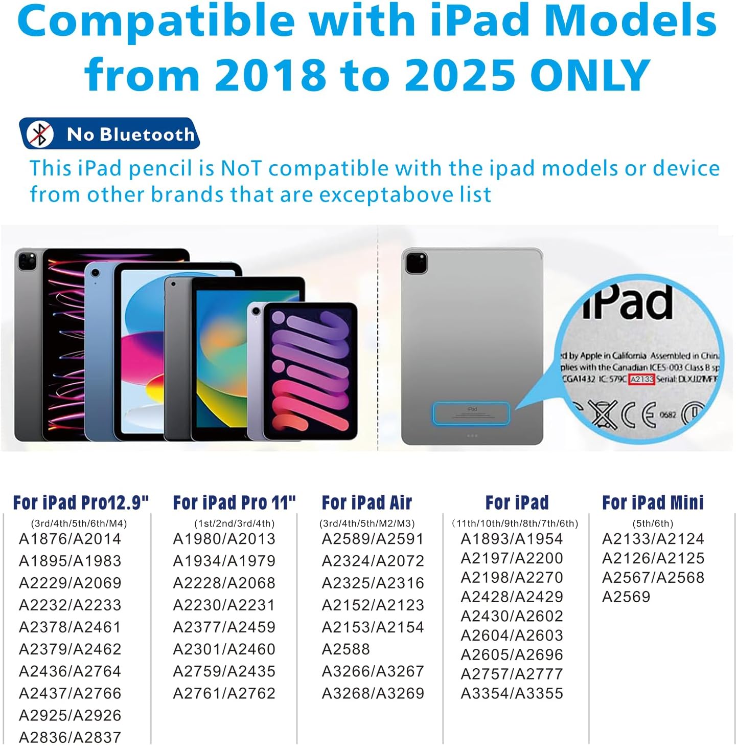 Stylus Pen for iPad11/10/9thGen,with Polishing Cloth,Tilt Sensitivity,Palm Rejection,for Pad Air11/13inch(M3/2), iPad Pro11/13/inch (M4),iPad Mini6/5th,iPad Pro 11/12.9 inch