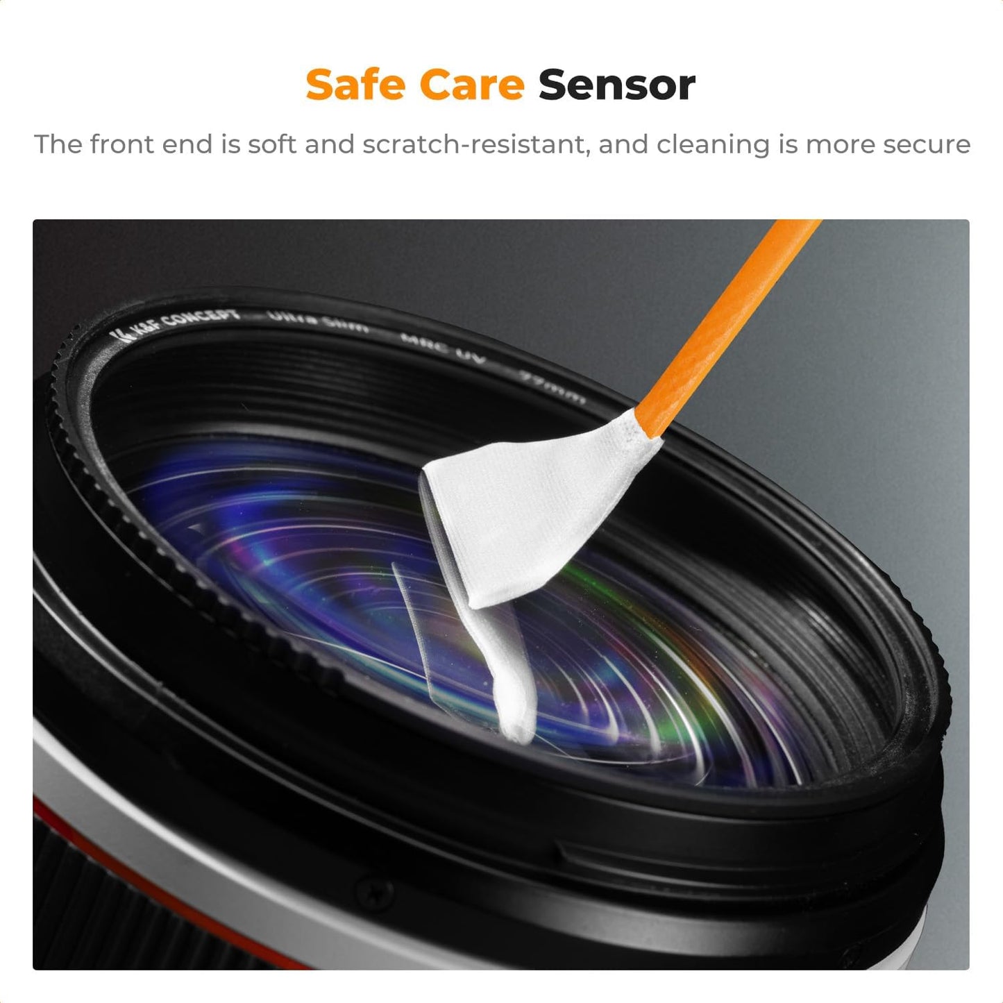 K&F CONCEPT Camera Cleaning Kit16mm APS-C Frame Sensor Cleaning Swab*6 + 20ml Sensor Cleaner, DSLR SLR Digital Camera CMOS Cleaning Compatible with Nikon Sony Canon Camera Clean