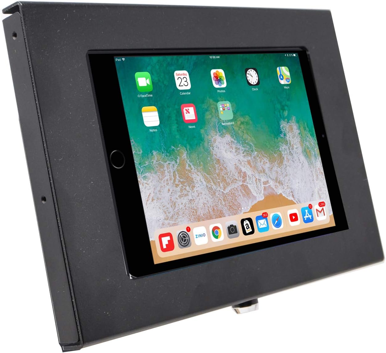 TABcare Locking Security Metal Case for iPad Mini Used as Kiosk, POS, Store, Show Display (Black, iPad Mini 1/2/3)