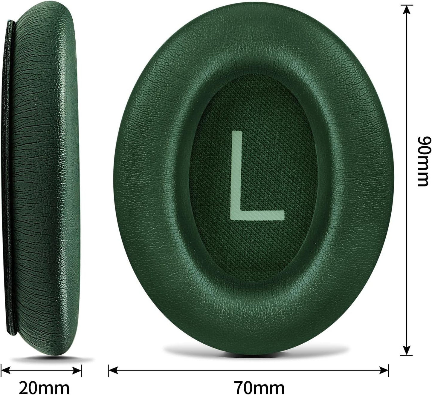 Headphones Replacement Ear Pads, Protein Leather earpad Cushions for Bose QuietComfort 45（QC45） Headphones, Softer Memory Foam - Dark Green